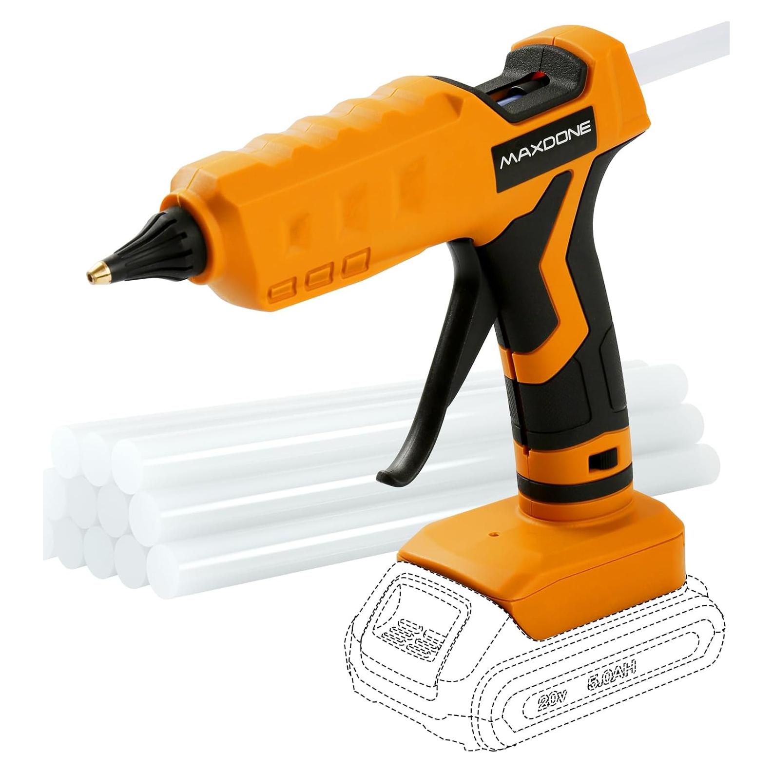 Pistola de Pegamento Inalámbrica MAXDONE 100W para Dewalt