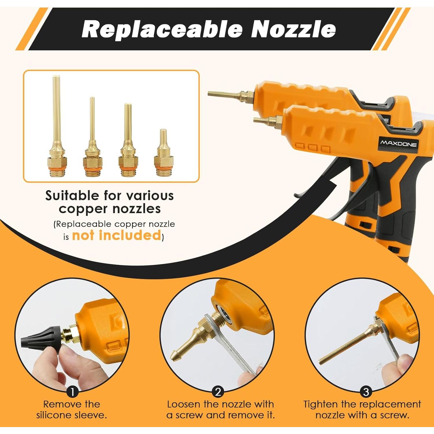 Pistola de Pegamento Inalámbrica MAXDONE 100W para Dewalt