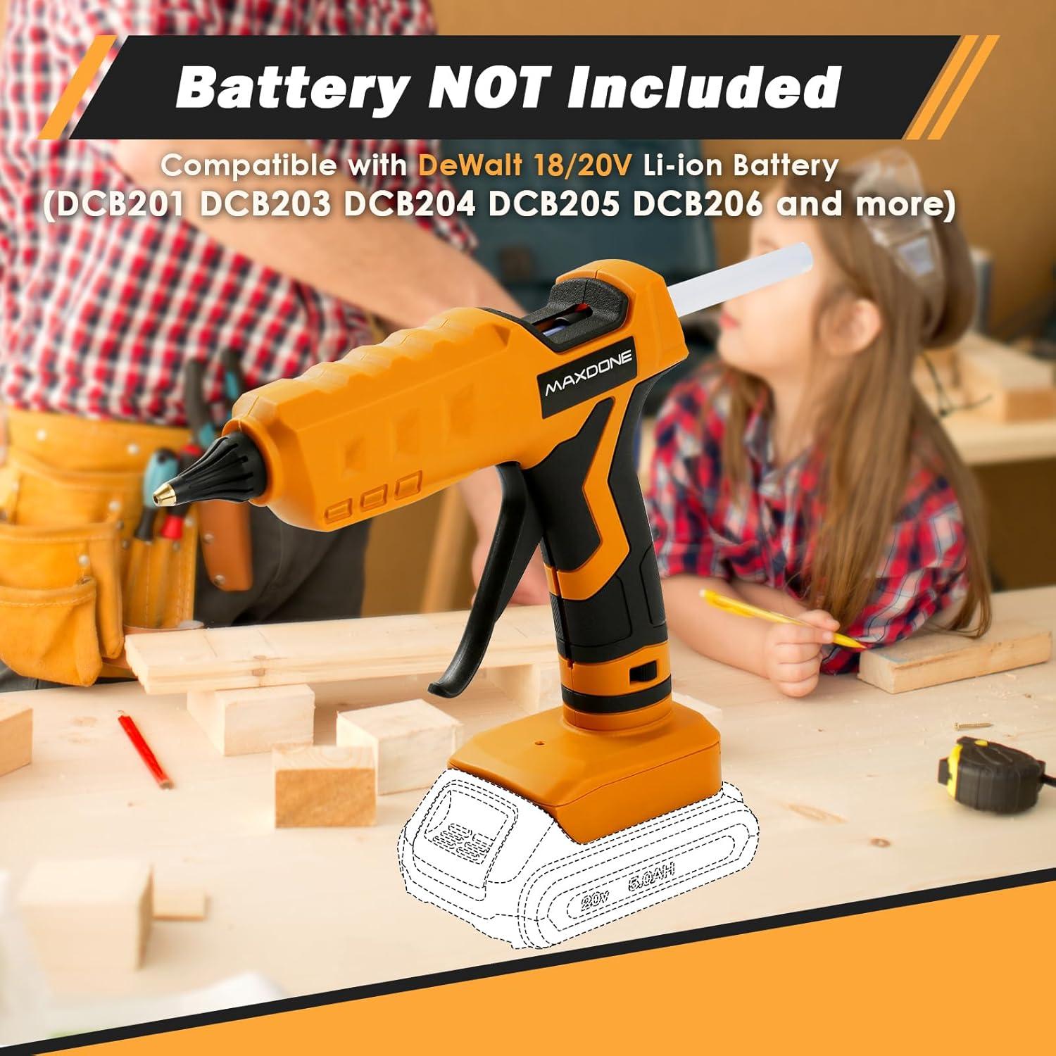 Pistola de Pegamento Inalámbrica MAXDONE 100W para Dewalt