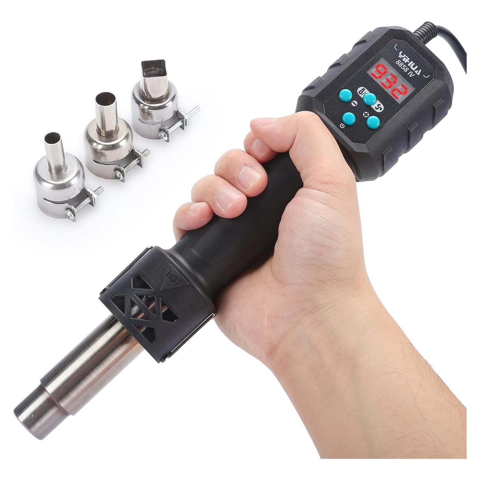 Pistola de Calor YIHUA 8858 IV 700W con 3 Boquillas