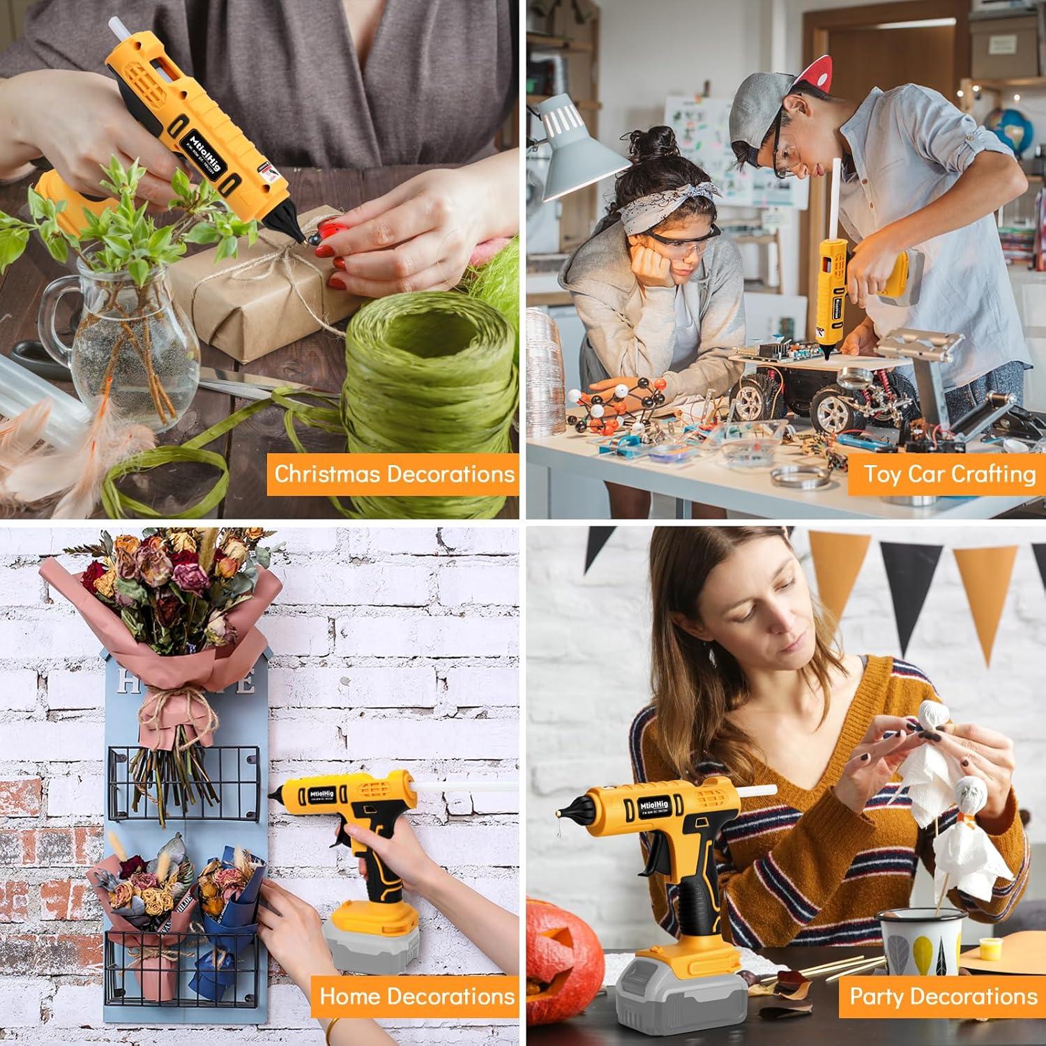 Pistola de Pegamento Caliente MtiolHig Inalámbrica 80W