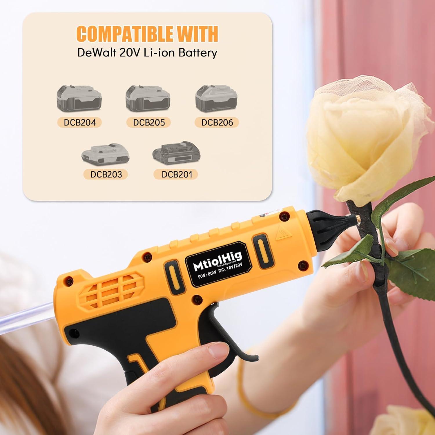 Pistola de Pegamento Caliente MtiolHig Inalámbrica 80W