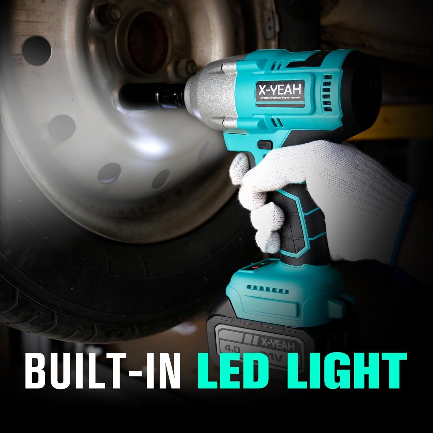 Llave de impacto X-YEAH 1/2" 550 N.m inalámbrica 21V