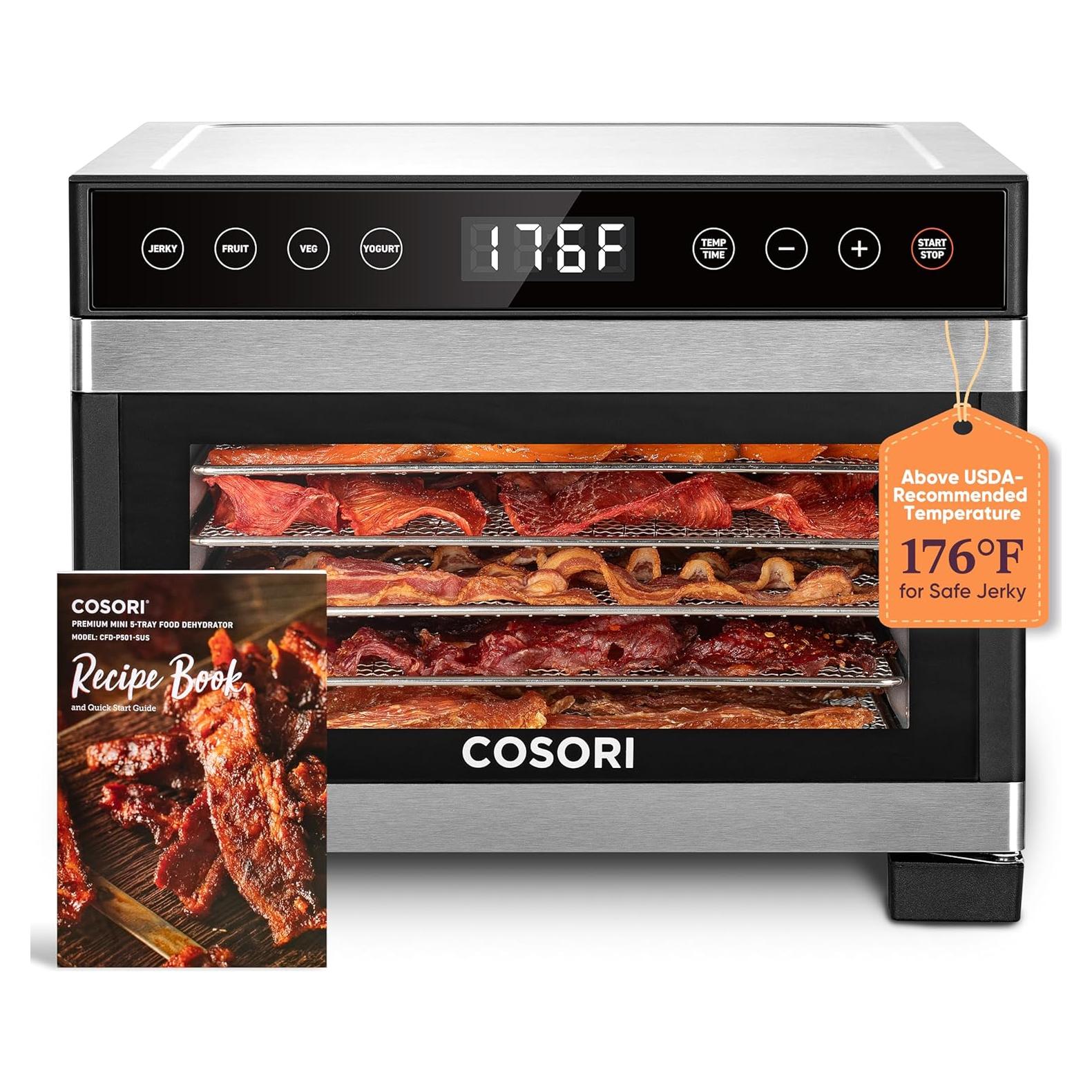 Deshidratador de Alimentos COSORI P501, 5 Bandejas Acero Inoxidable