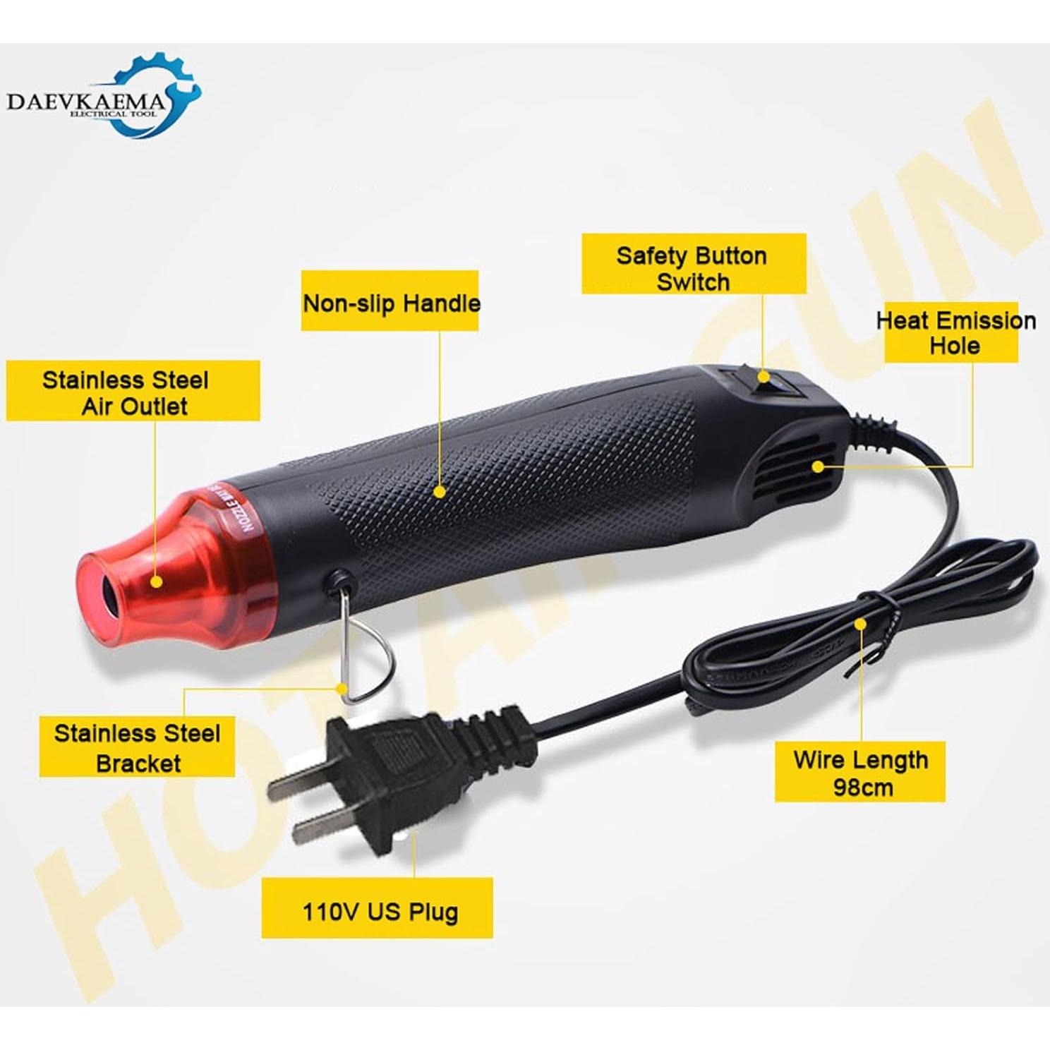 400 Conectores de Cable + Daevkaema + Pistola de Calor