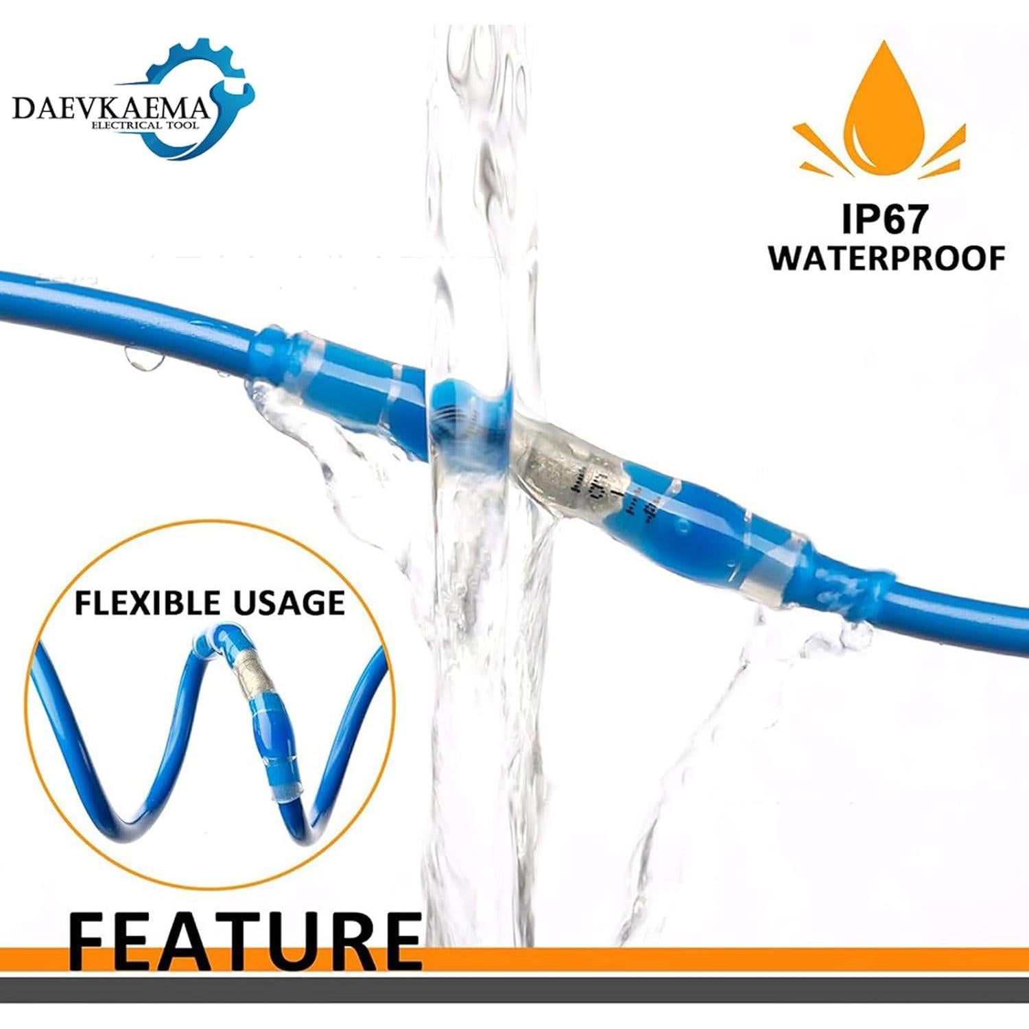 400 Conectores de Cable + Daevkaema + Pistola de Calor