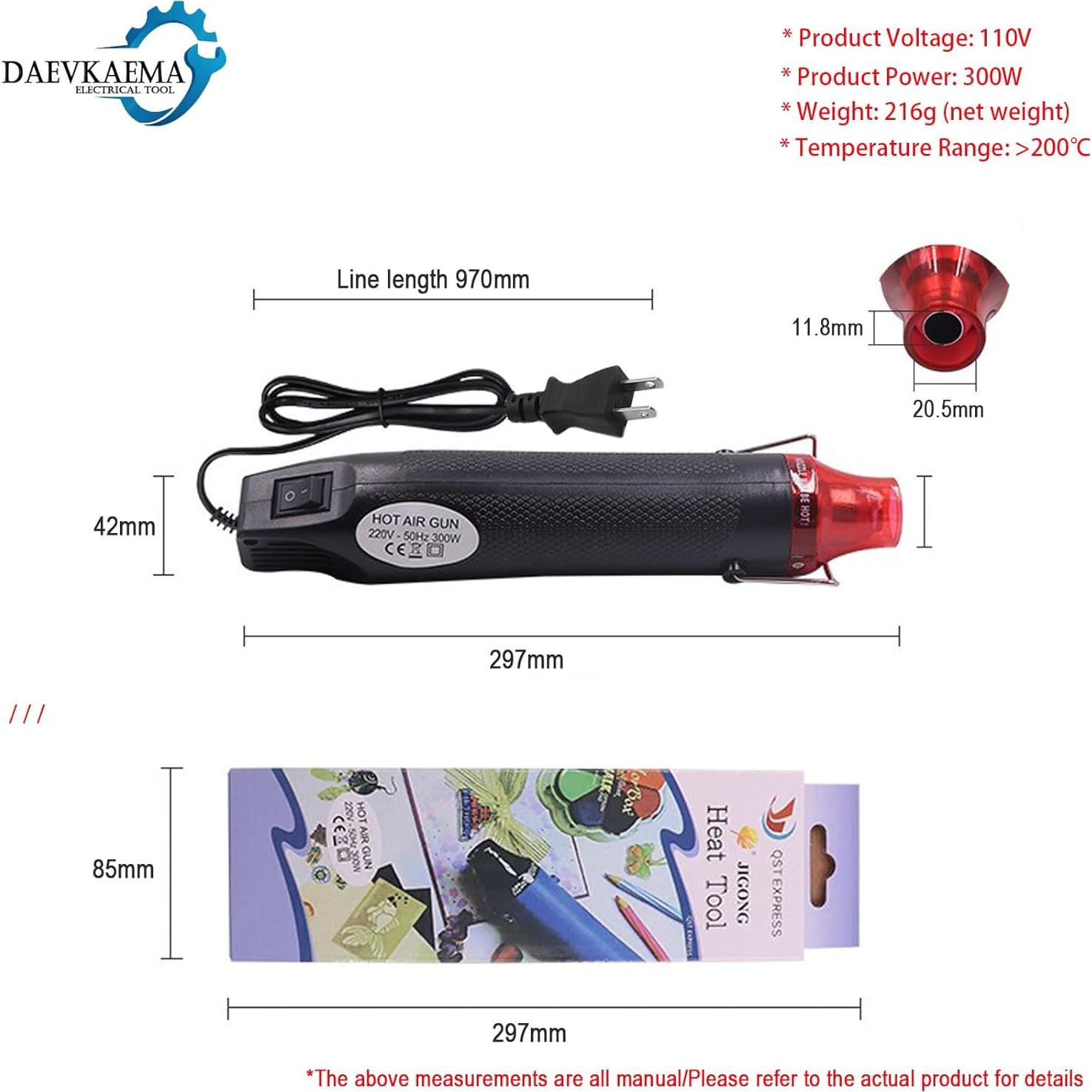 400 Conectores de Cable + Daevkaema + Pistola de Calor