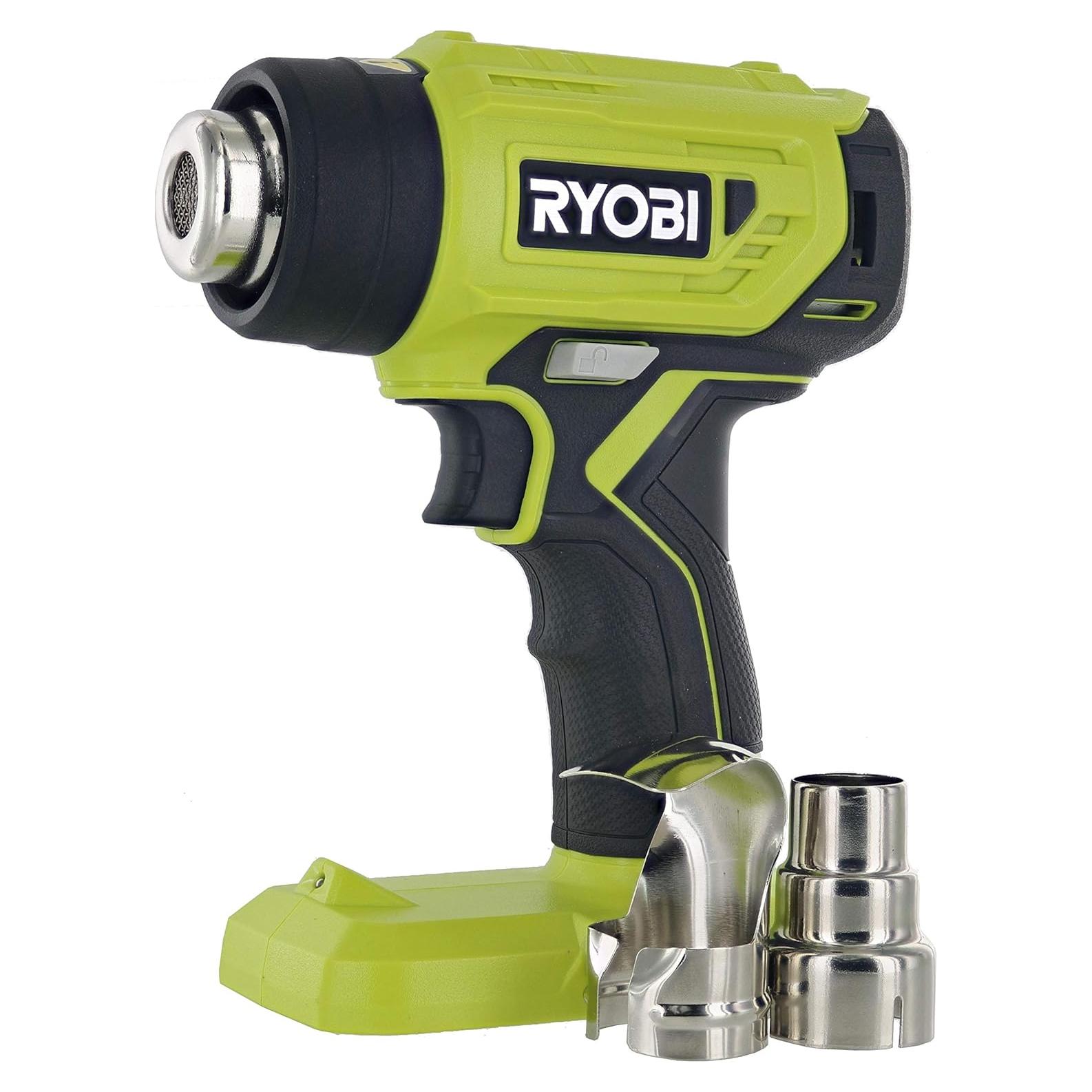 Pistola de Calor Inalámbrica Ryobi P3150 18V con Boquillas