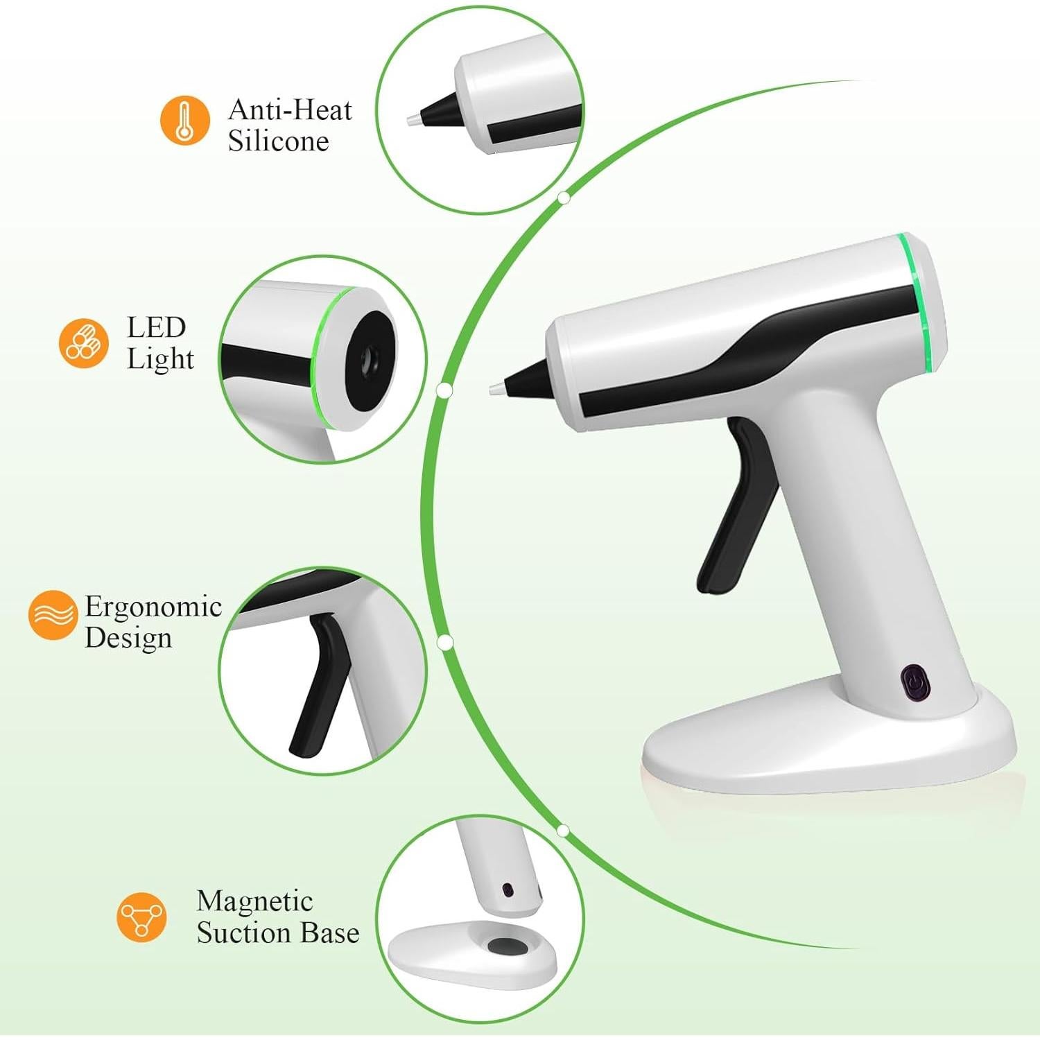 Pistola de Pegamento Caliente Inalámbrica MONVICT 2200mAh