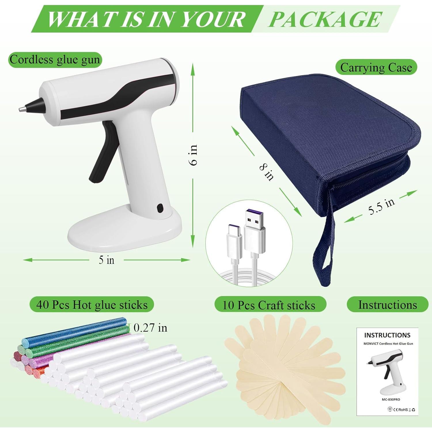 Pistola de Pegamento Caliente Inalámbrica MONVICT 2200mAh