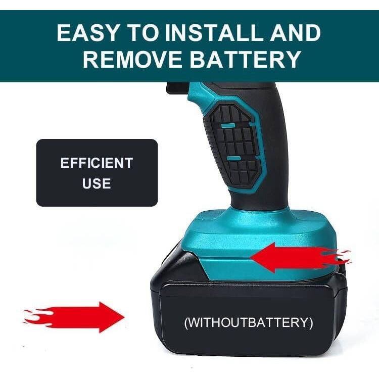 Pistola de Calor Inalámbrica Edtran 18V 350W 3 Boquillas