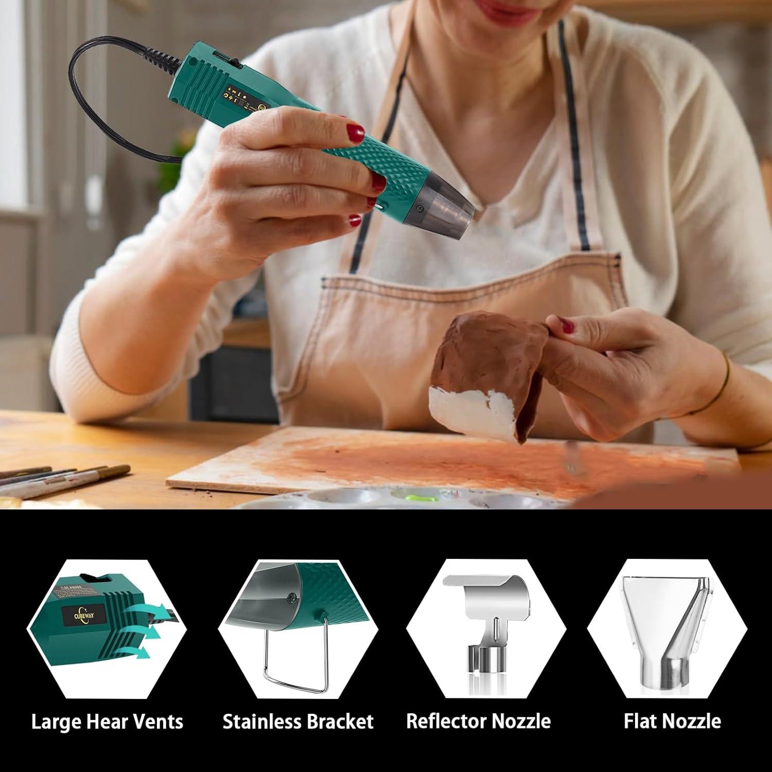 Pistola de Calor CUBEWAY 350W Doble Temperatura 200/350°C