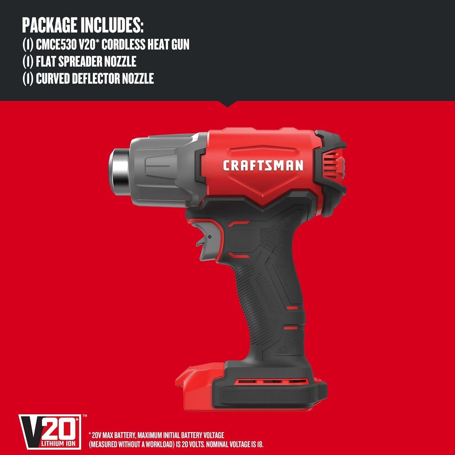 Pistola de Calor Inalámbrica CRAFTSMAN V20 950°C Compacta