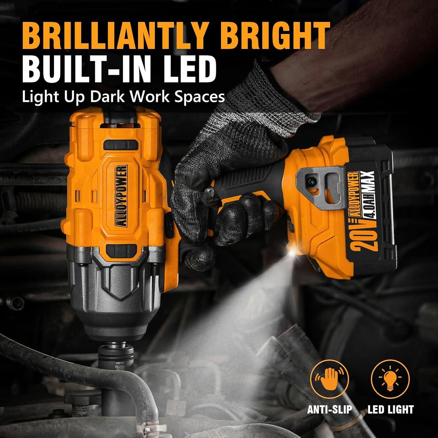 Llave de Impacto Inalámbrica ALLOYPOWER 2000N 2000N.m 3 Modos