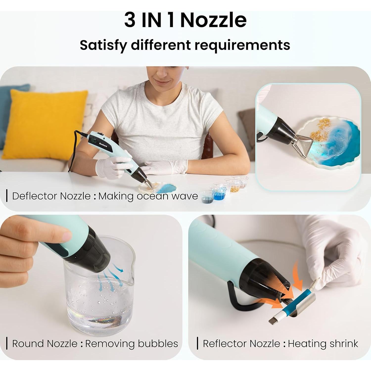 Pistola de Calor Resiners R-030E 350W Doble Temperatura