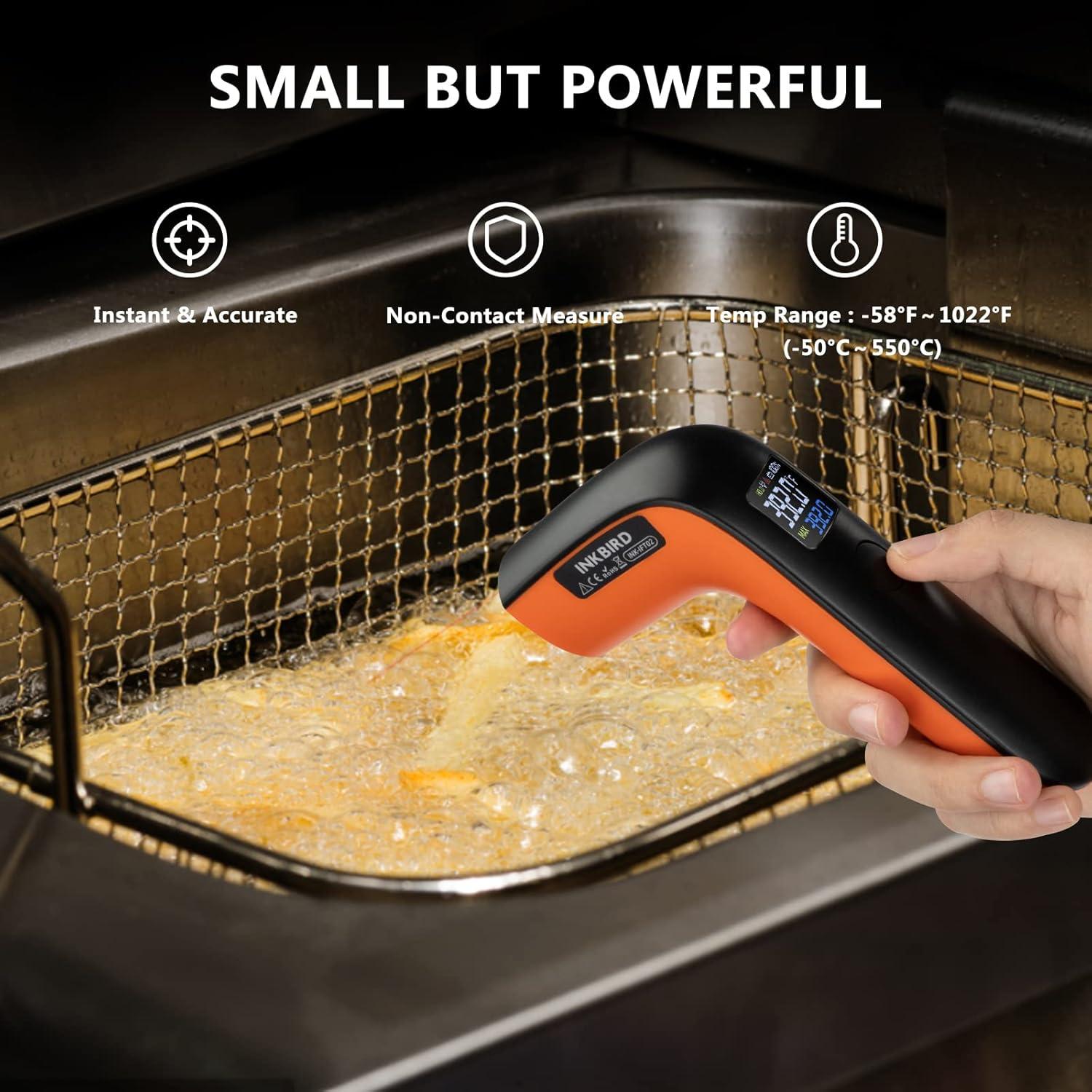 Pistola Termómetro Infrarrojo Inkbird 550°C Recargable
