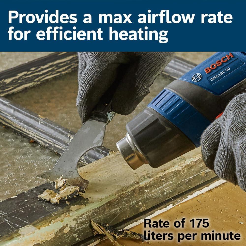 Pistola de Calor Bosch GHG18V-50 18V Sin Cable 299°C