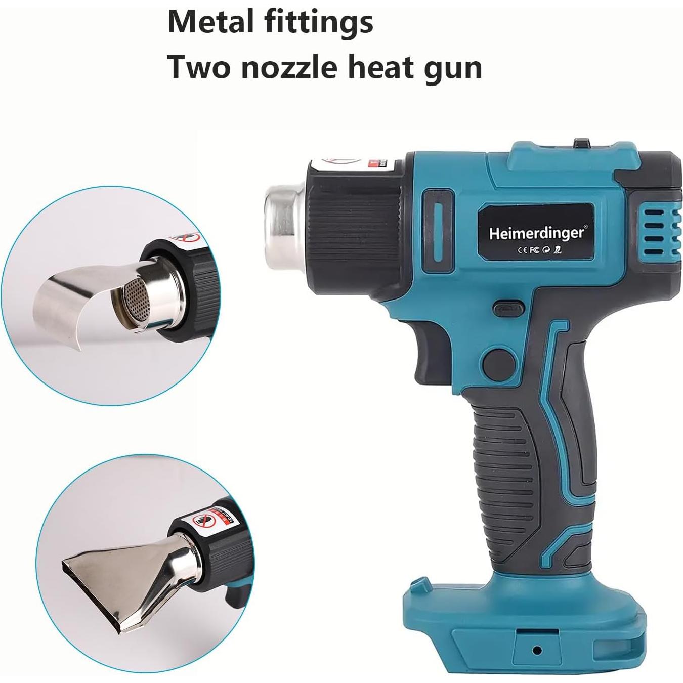 Pistola de Calor Inalámbrica Heimerdinger LB122 18V 650°C