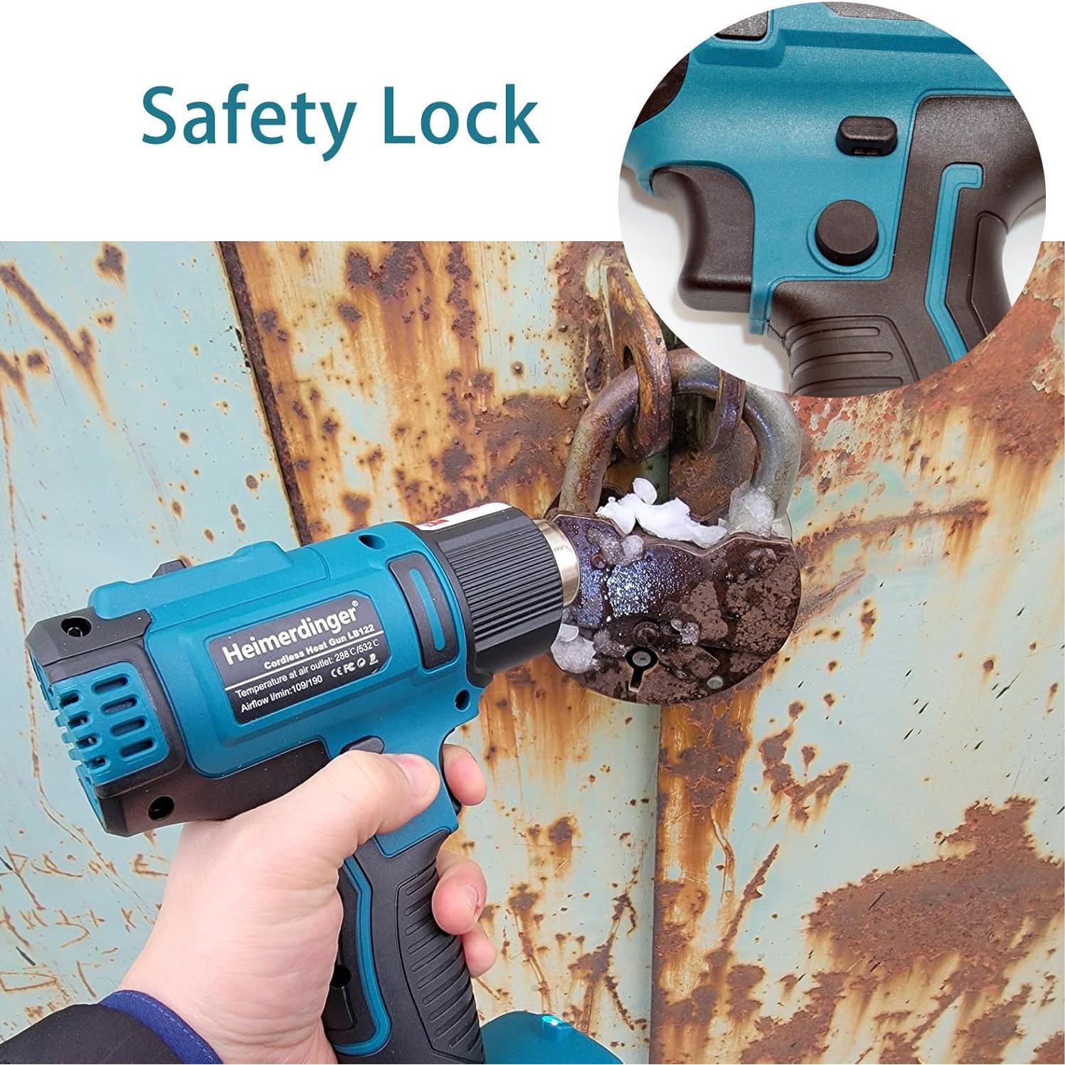 Pistola de Calor Inalámbrica Heimerdinger LB122 18V 650°C