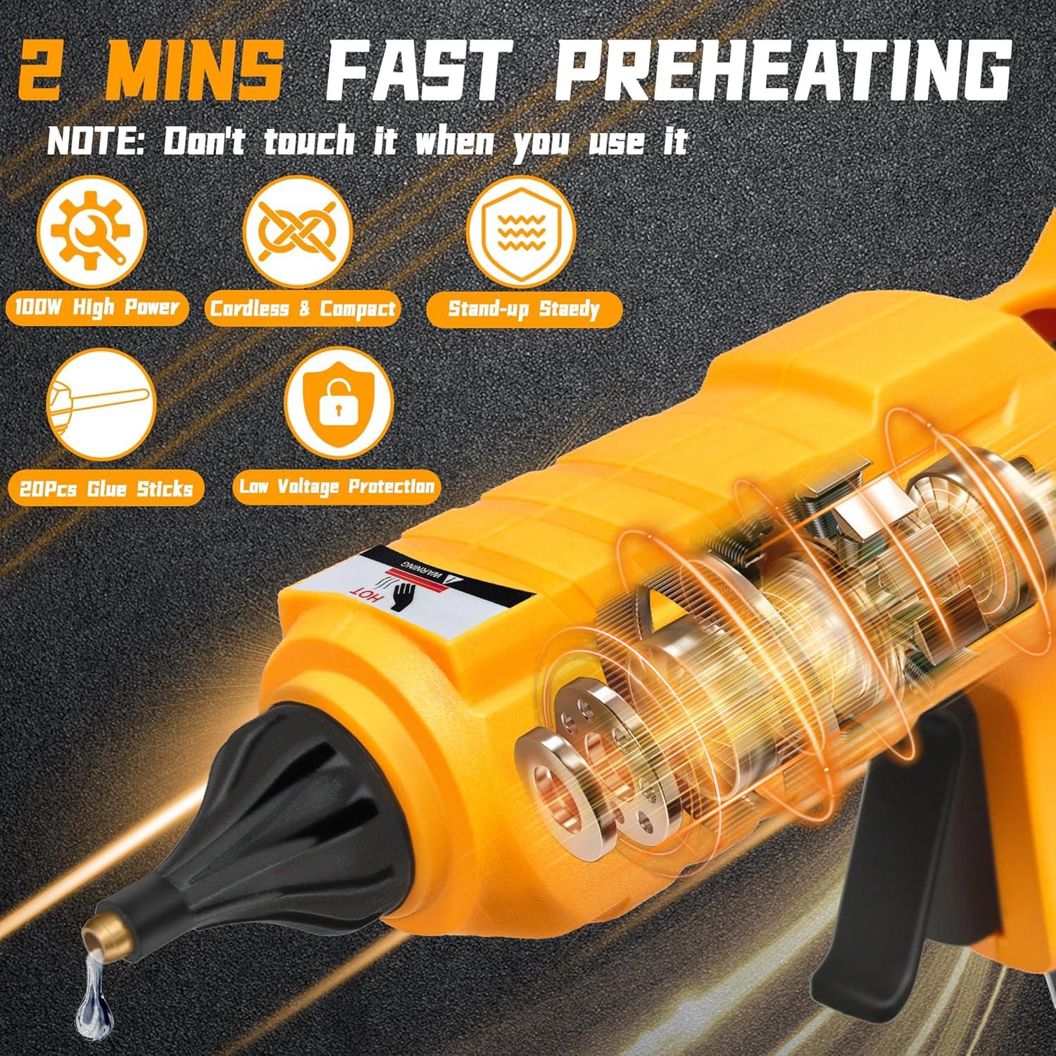 Pistola de Pegamento Caliente L1NXIXI 100W Dewalt 20V