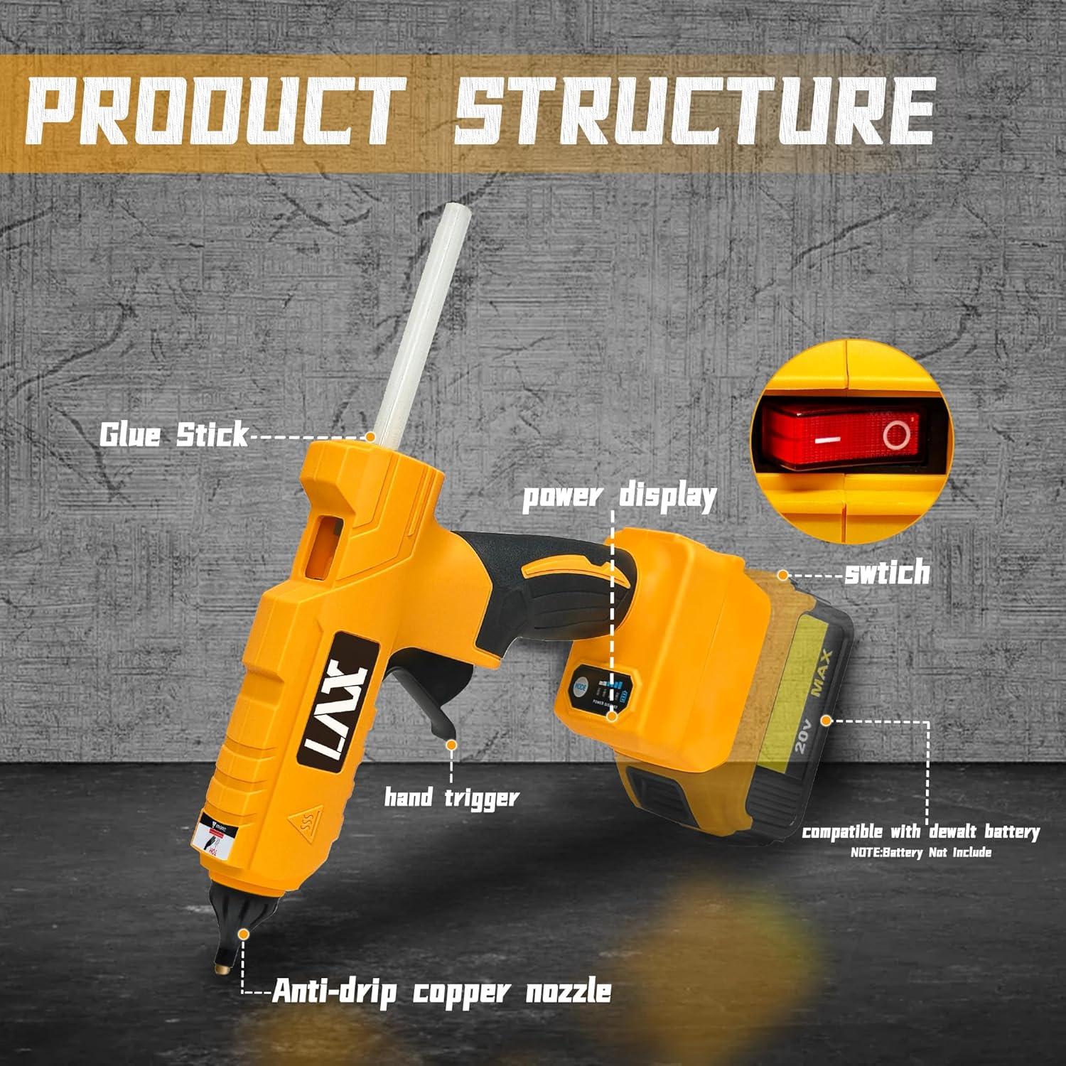Pistola de Pegamento Caliente L1NXIXI 100W Dewalt 20V