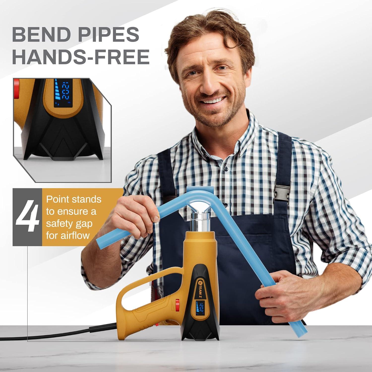 Pistola de Calor TEAM Z 1800W con 6 Boquillas y Estuche