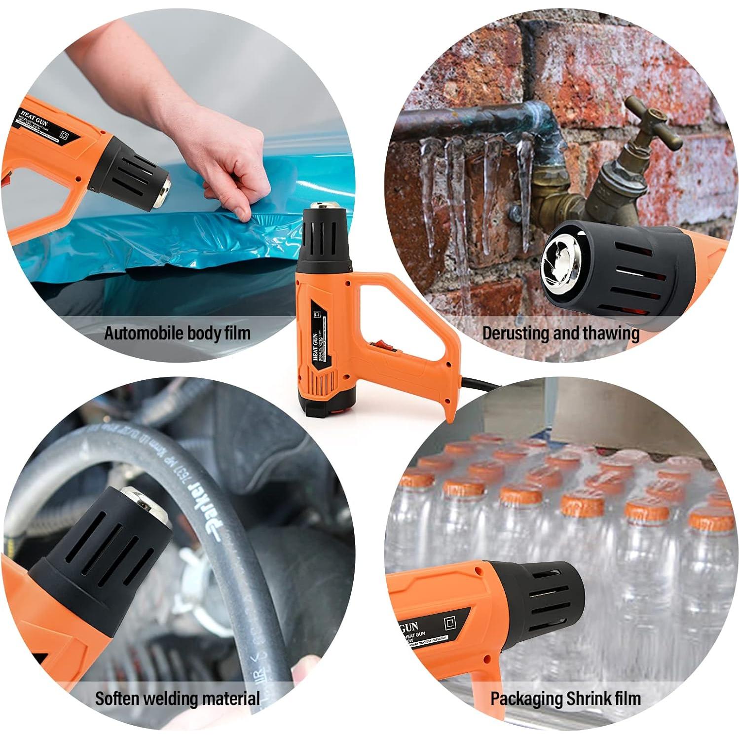 Pistola de Calor FOSHIO 2000W LCD 50-650°C 4 Boquillas