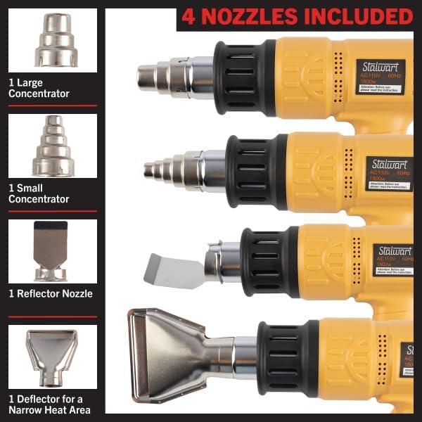 Pistola de Calor Stalwart 1800W Doble Temperatura 50-600°C