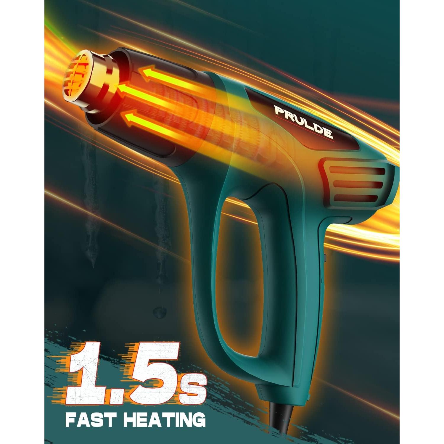 Pistola de Calor PRULDE 1500W 2 Temperaturas 300-600°C