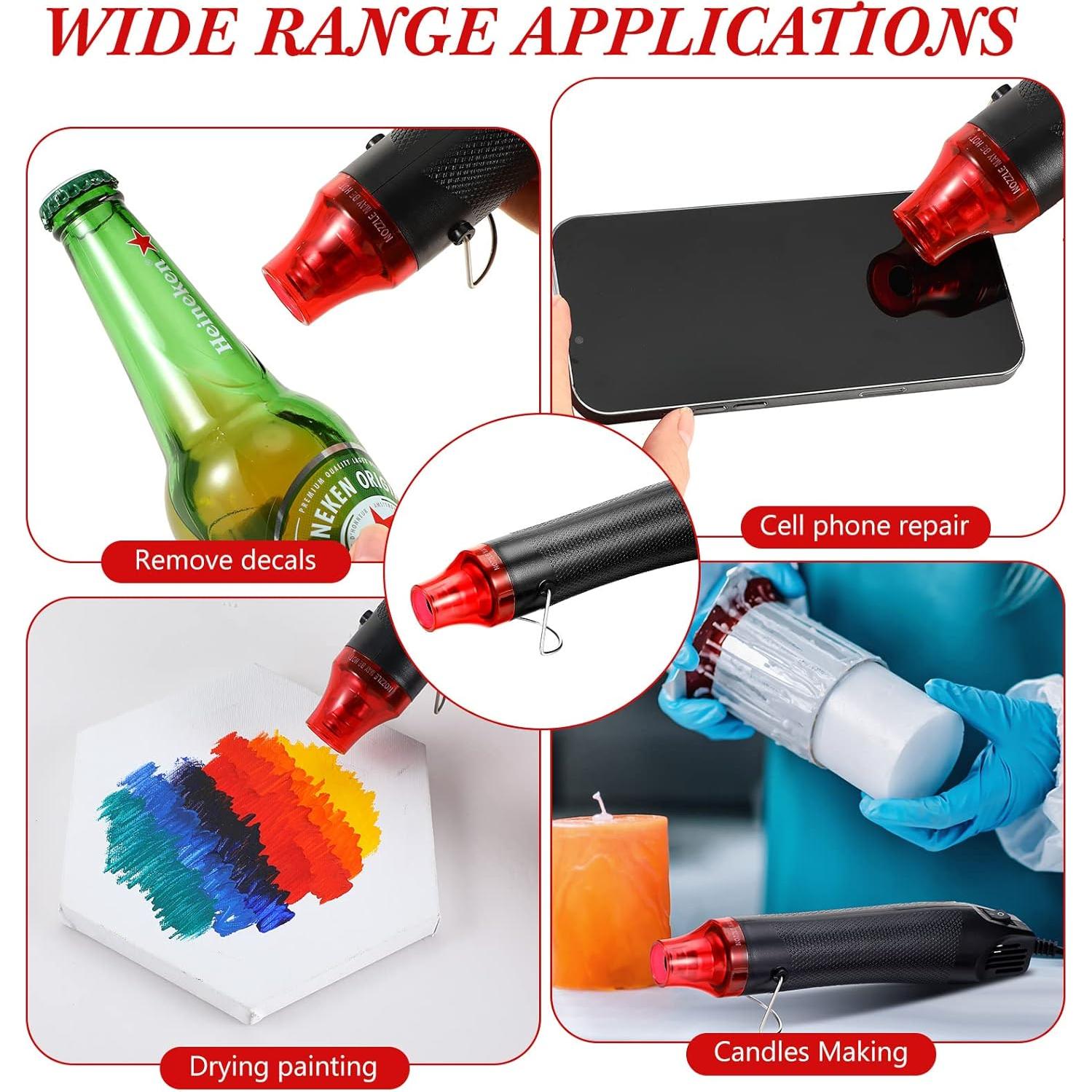 3 Mini Pistolas de Calor 300W Cunno para Manualidades DIY