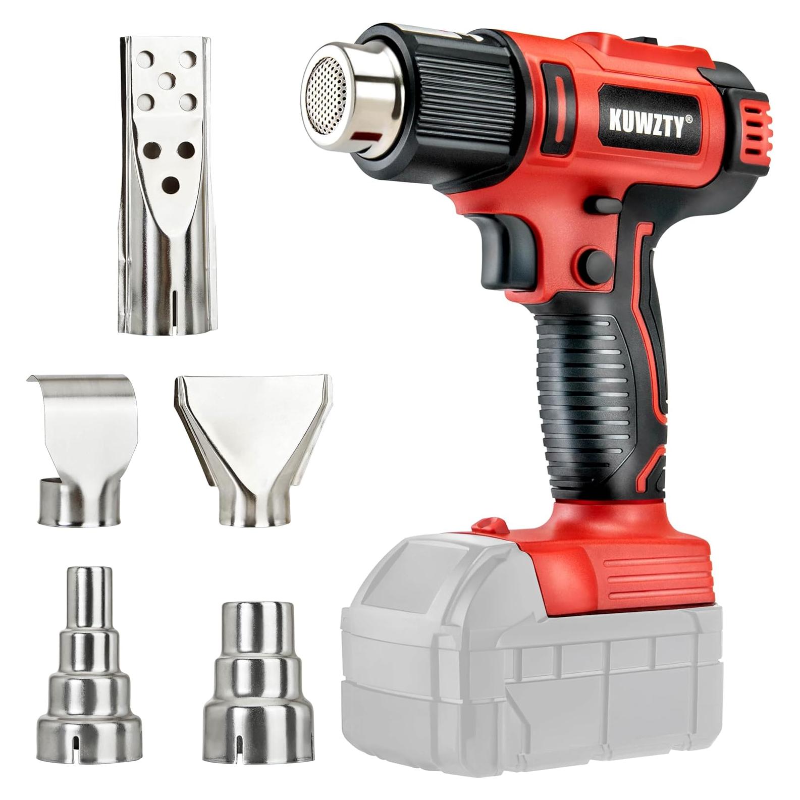 Pistola de Calor Inalámbrica KUWZTY M18 550°C 5 Boquillas