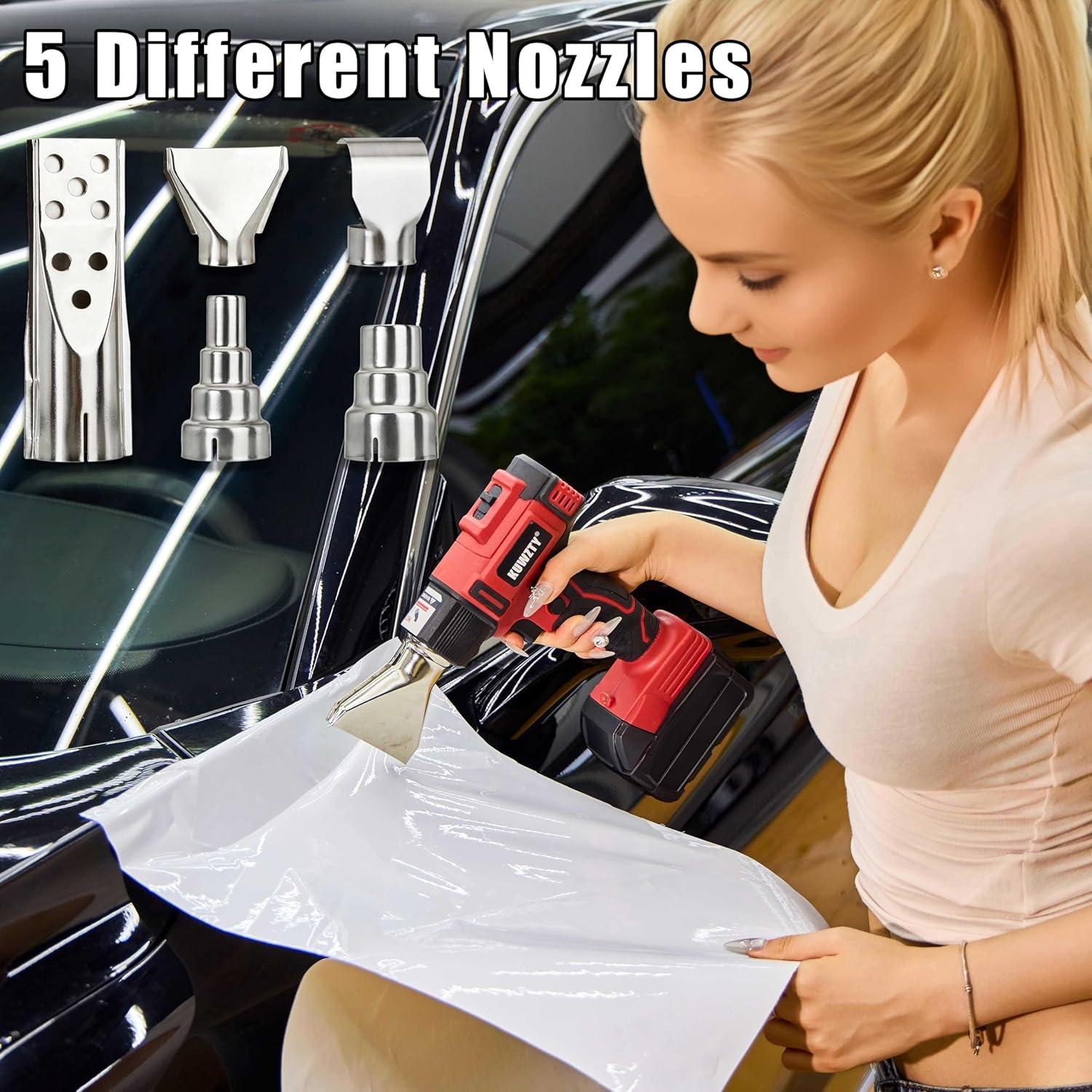 Pistola de Calor Inalámbrica KUWZTY M18 550°C 5 Boquillas