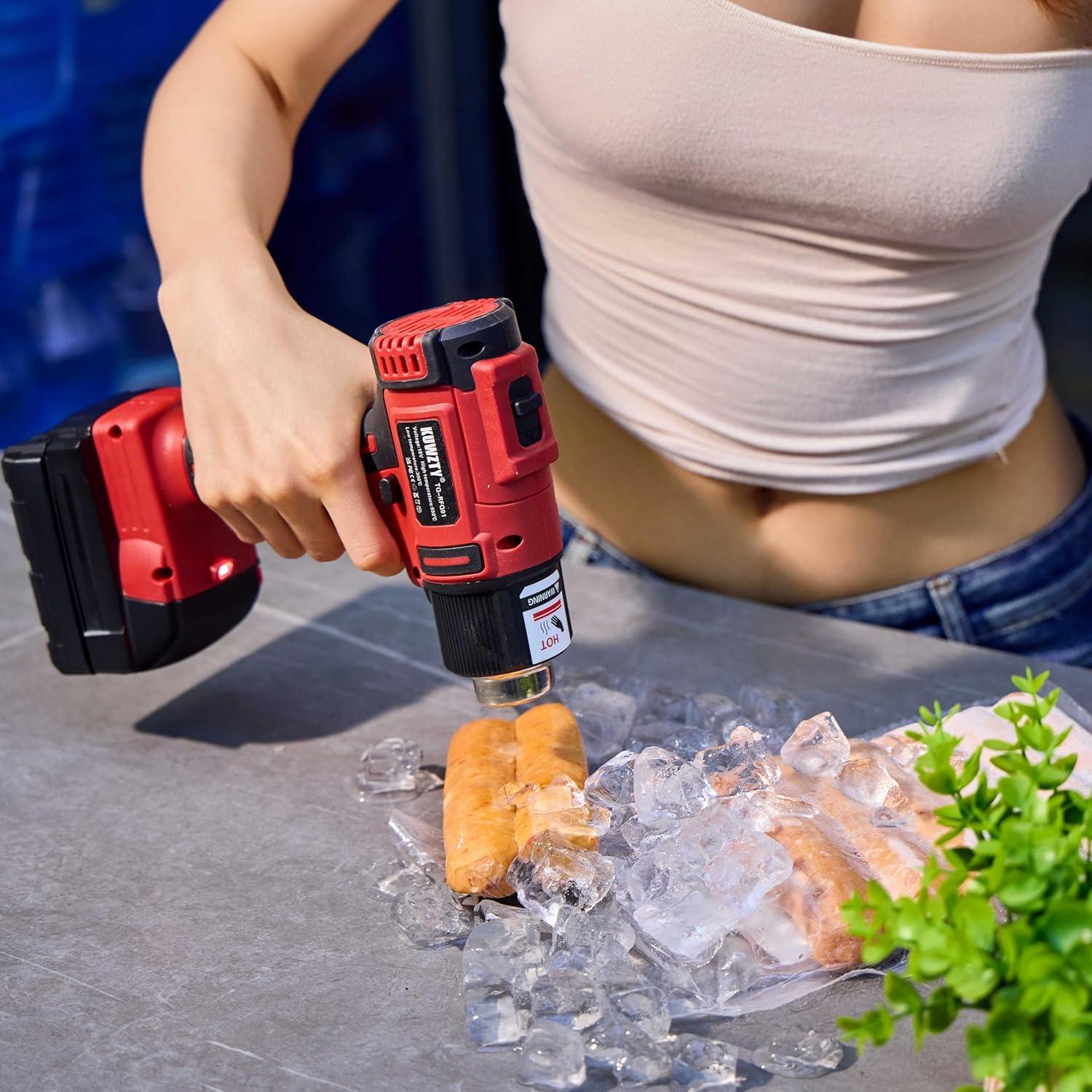 Pistola de Calor Inalámbrica KUWZTY M18 550°C 5 Boquillas