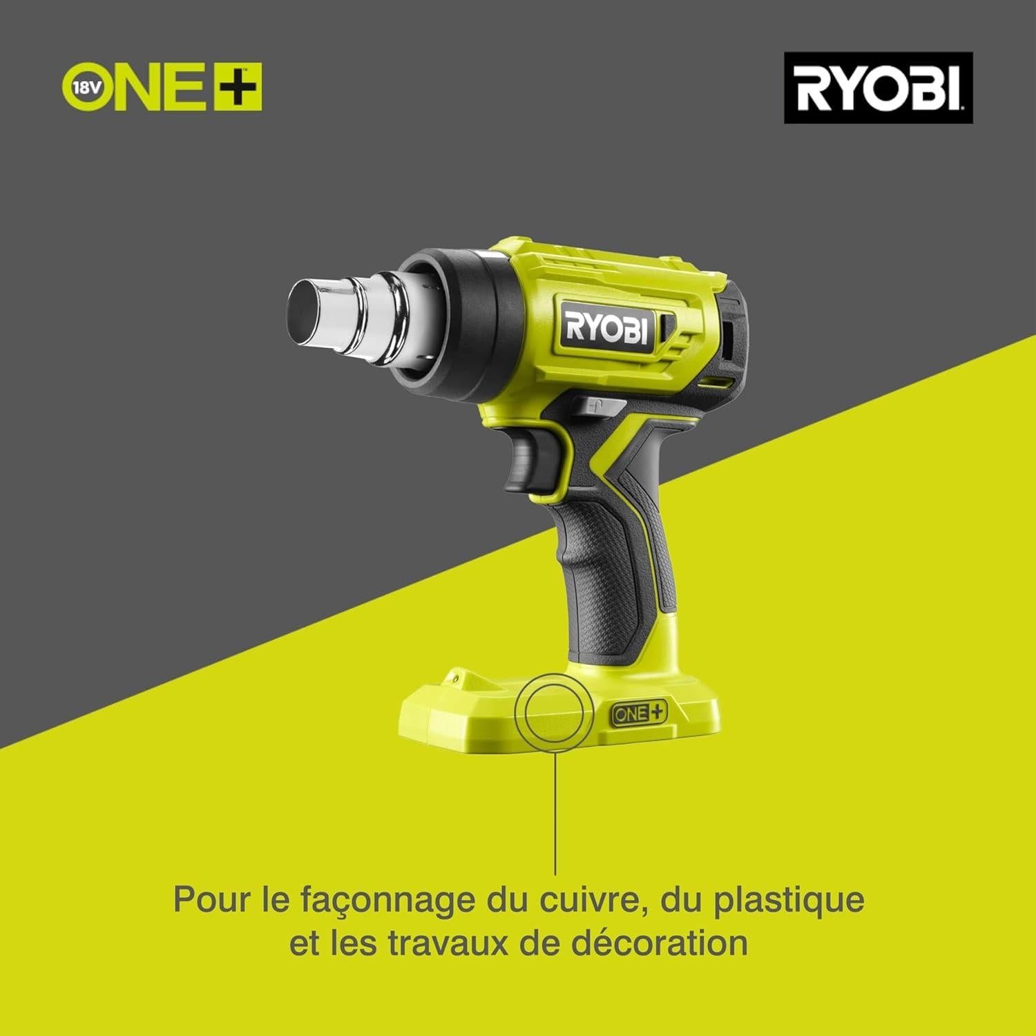 Pistola de Calor Inalámbrica Ryobi R18HG-0 470°C
