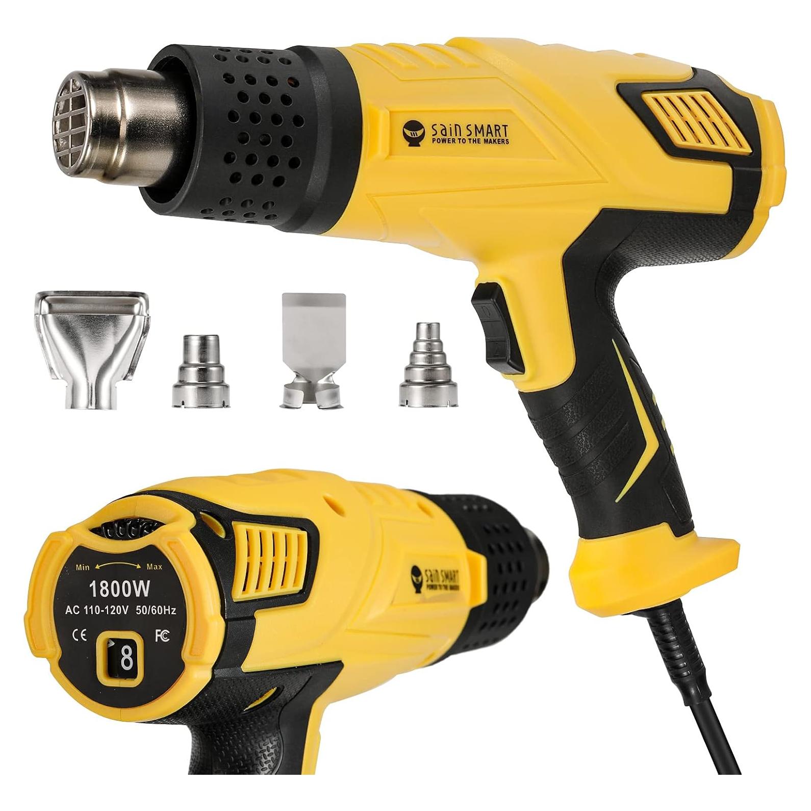 Pistola de Calor SainSmart 1800W con 4 Boquillas