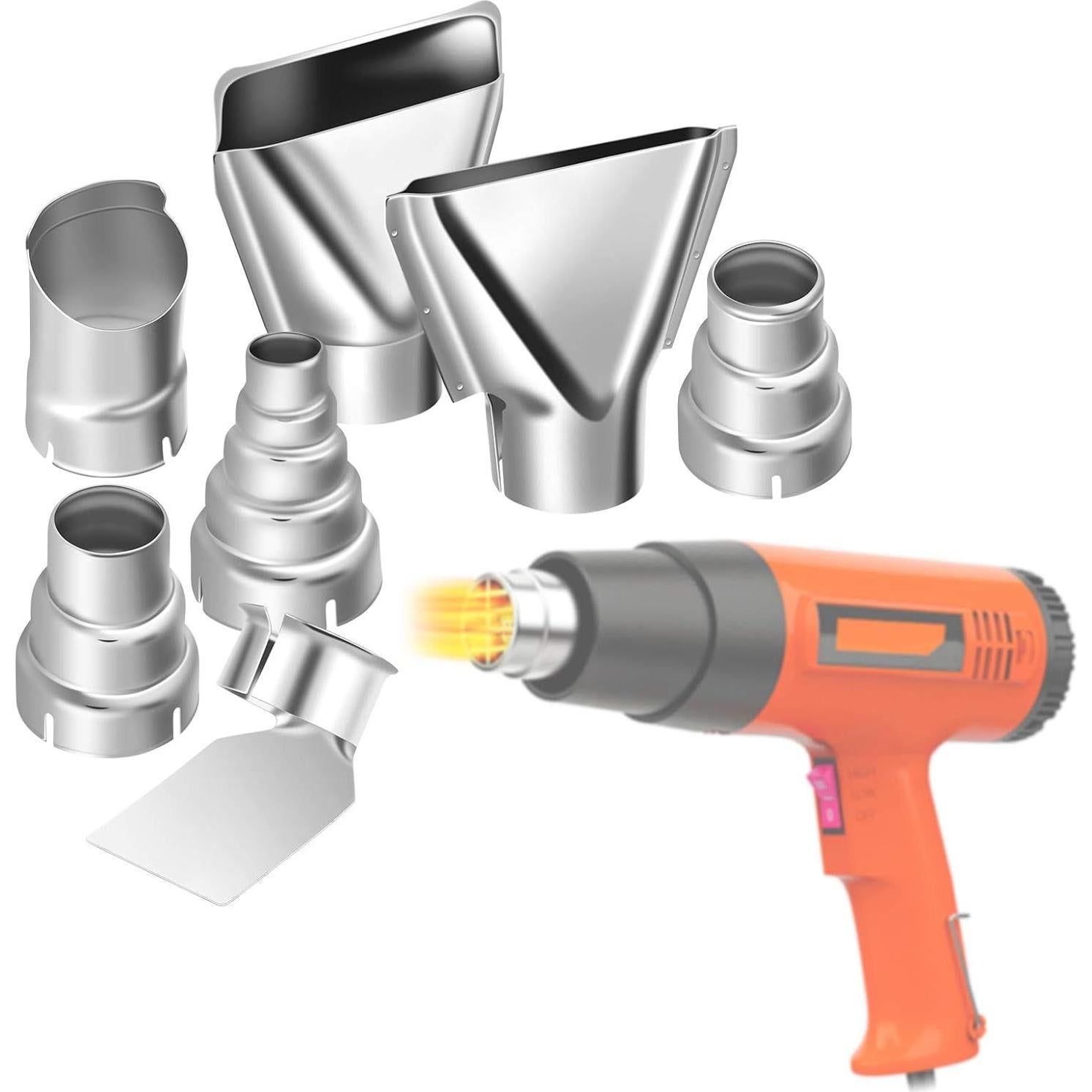 Kit de boquillas para pistola de calor TOPINCN 7 piezas