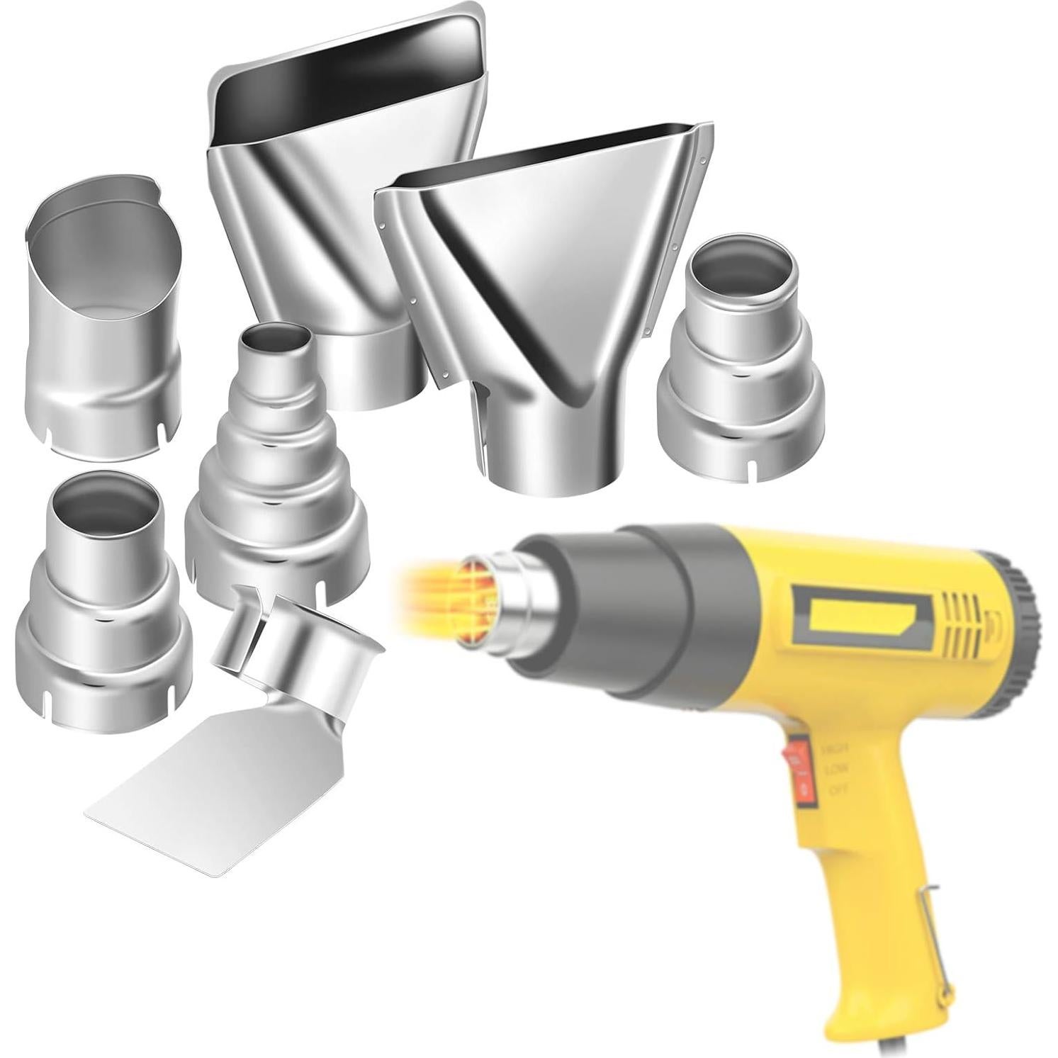 Kit de boquillas para pistola de calor TOPINCN 7 piezas