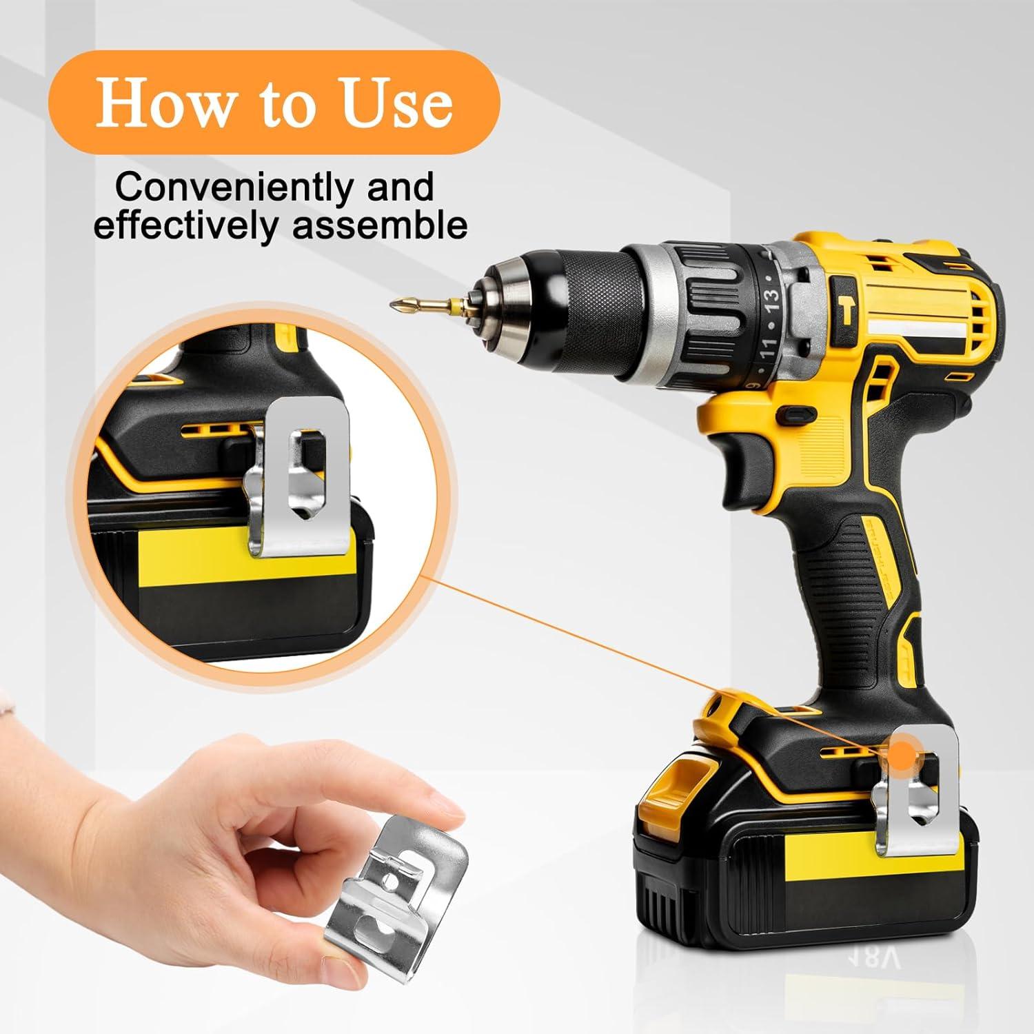 5 Clips de Cinturón COITEK para Dewalt N268241 - Acero Inoxidable