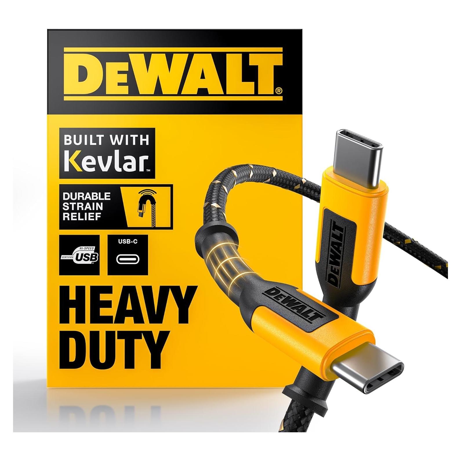 Cable USB C DEWALT 60W 182.88 cm carga rápida tipo C