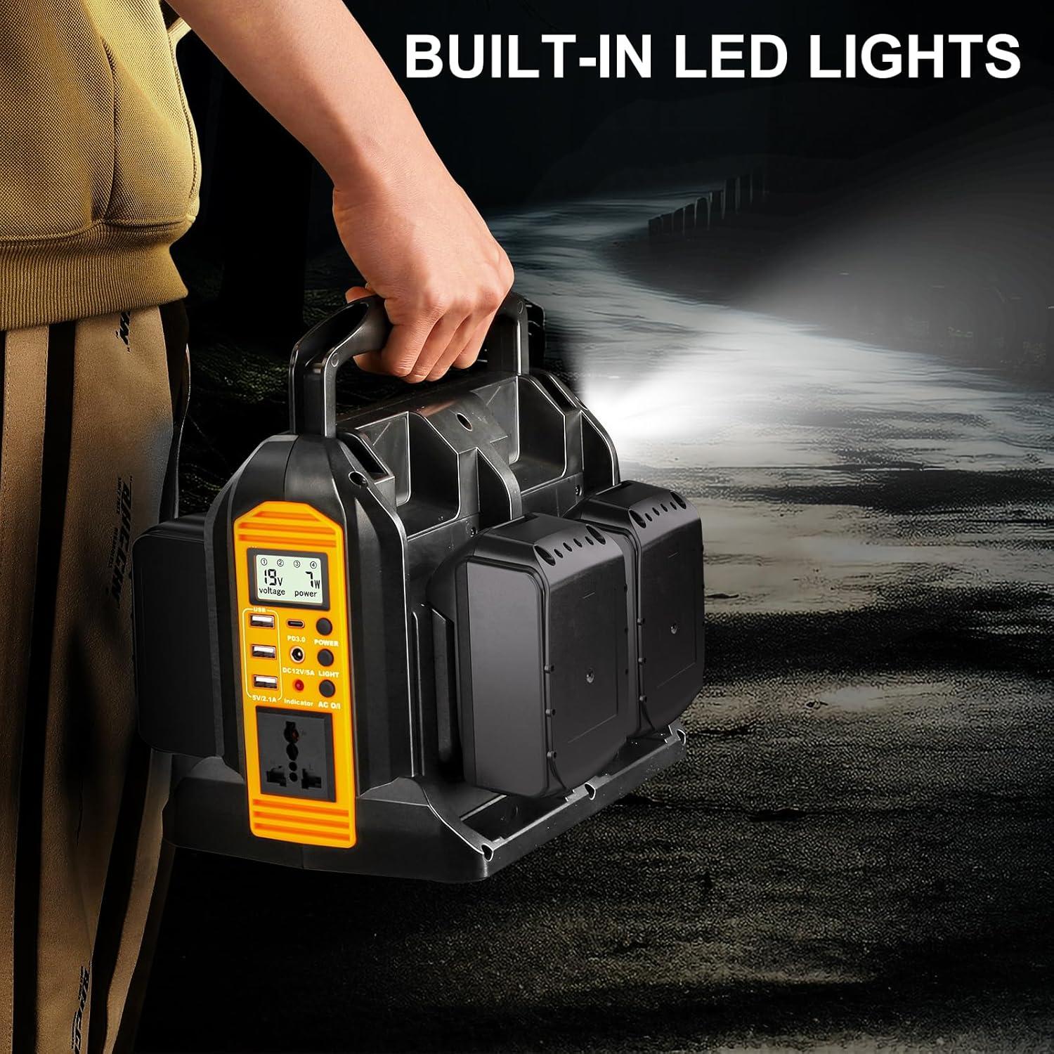 Inversor 350W Hipoke para Batería Dewalt 20V/60V 4 Puertos
