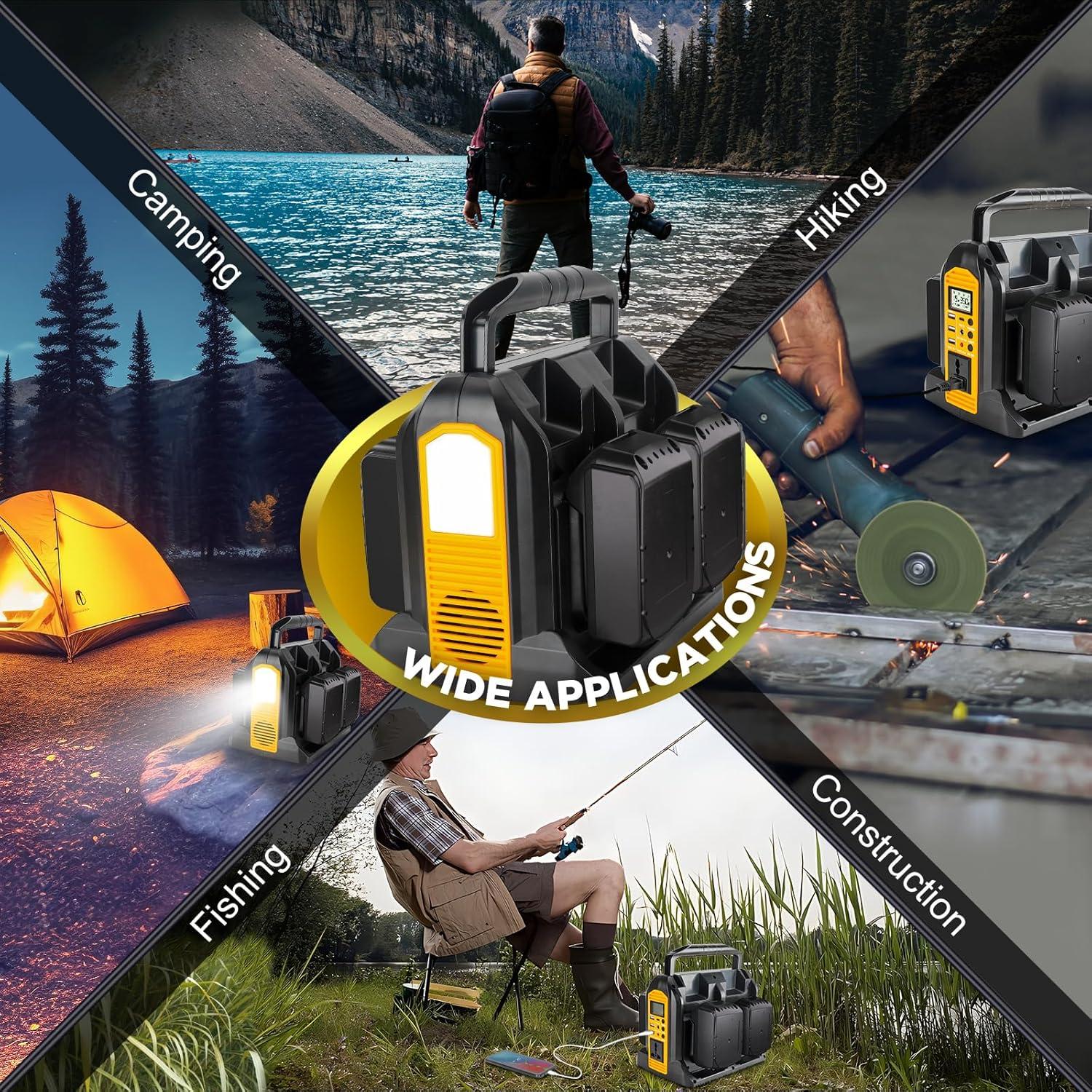 Inversor 350W Hipoke para Batería Dewalt 20V/60V 4 Puertos