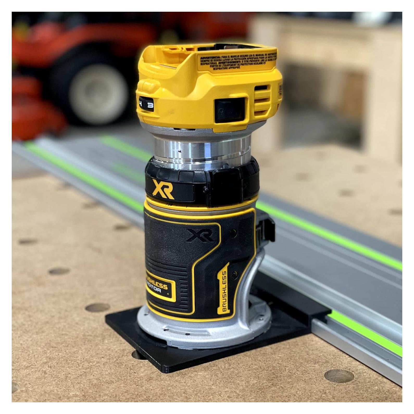 Adaptador de riel guía ToolCurve para router Dewalt - Hecho en EE. UU.