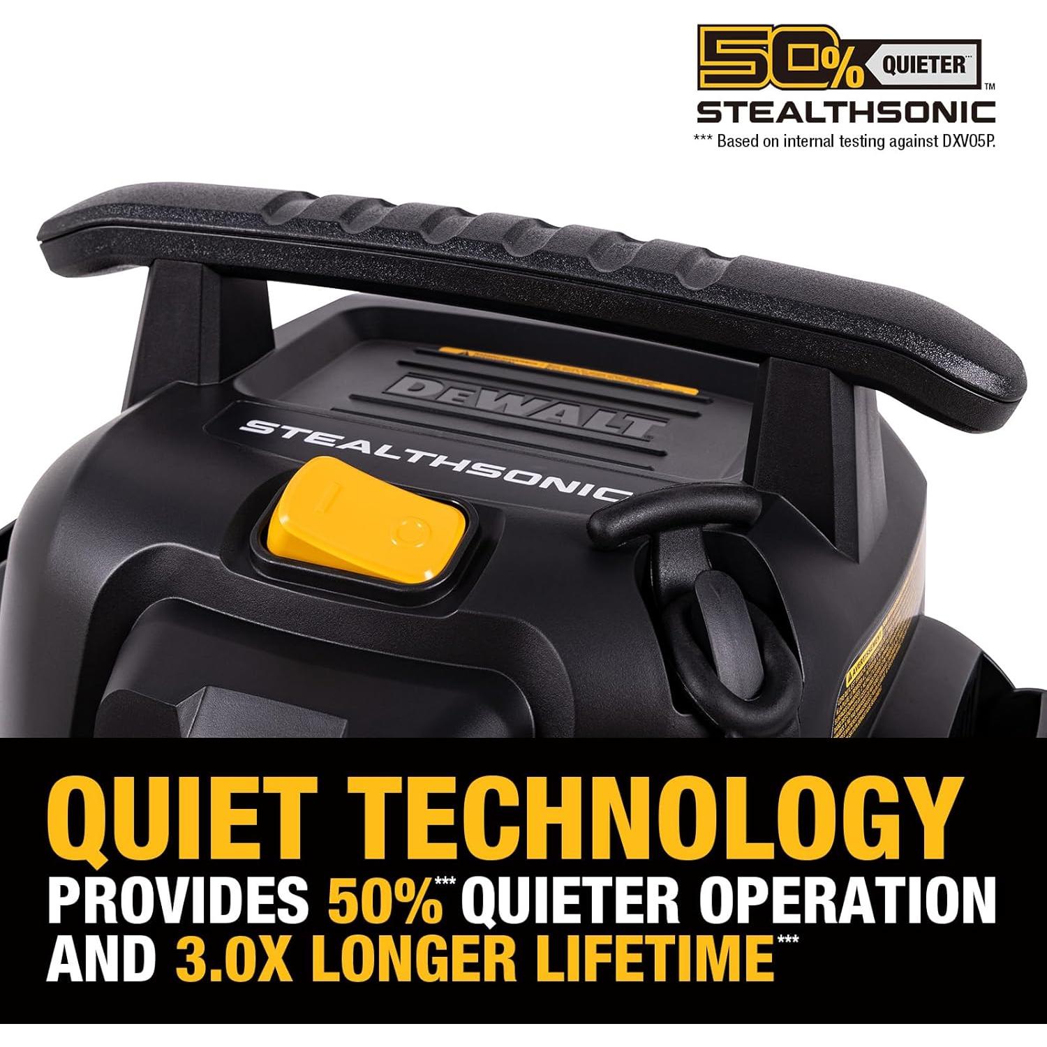 Aspiradora de Taller DEWALT DXV05S-QT 5 Galones 4 HP Húmeda y Seca