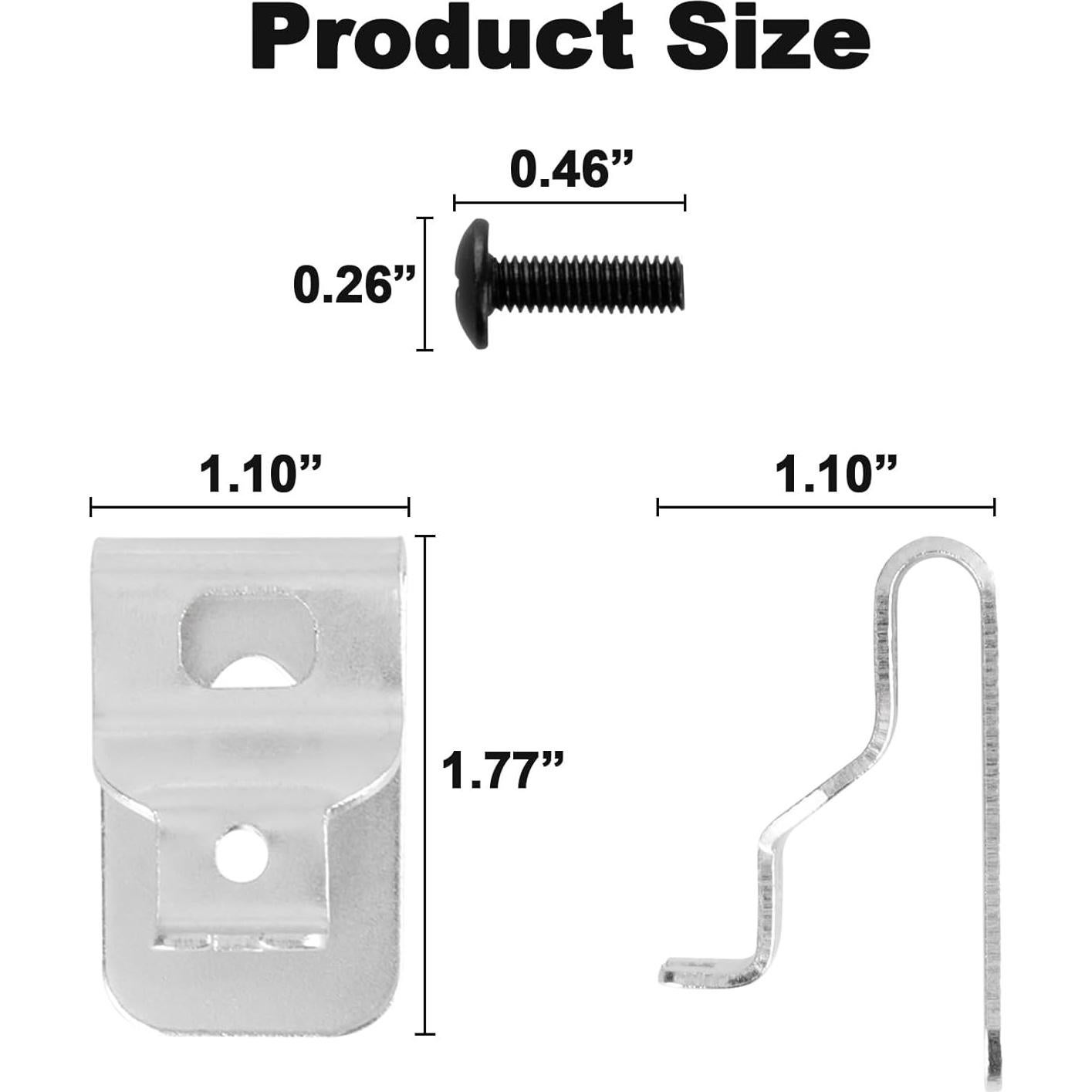 Ganchos de Cinturón Acero Inoxidable Dewalt N268241 - Kit 10
