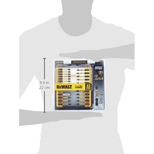Juego de Puntas DEWALT FlexTorq 22 Piezas para Impacto