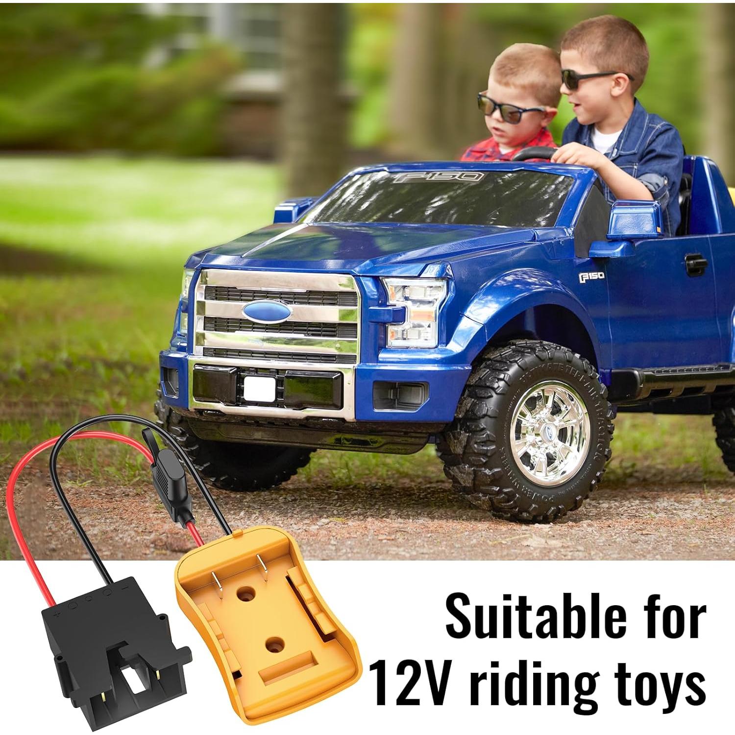 Adaptador Azocek para Power Wheel 12V con batería Dewalt 20V