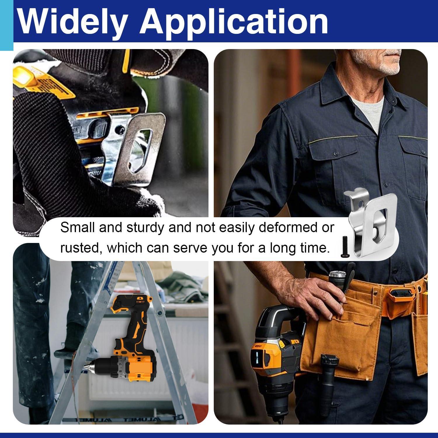 Ganchos para Cinturón Dewalt 6 Piezas Acero Inoxidable