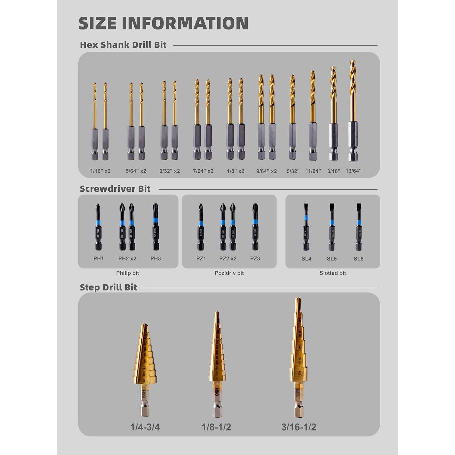 Juego de 30 Piezas de Puntas para Destornillador Highfire