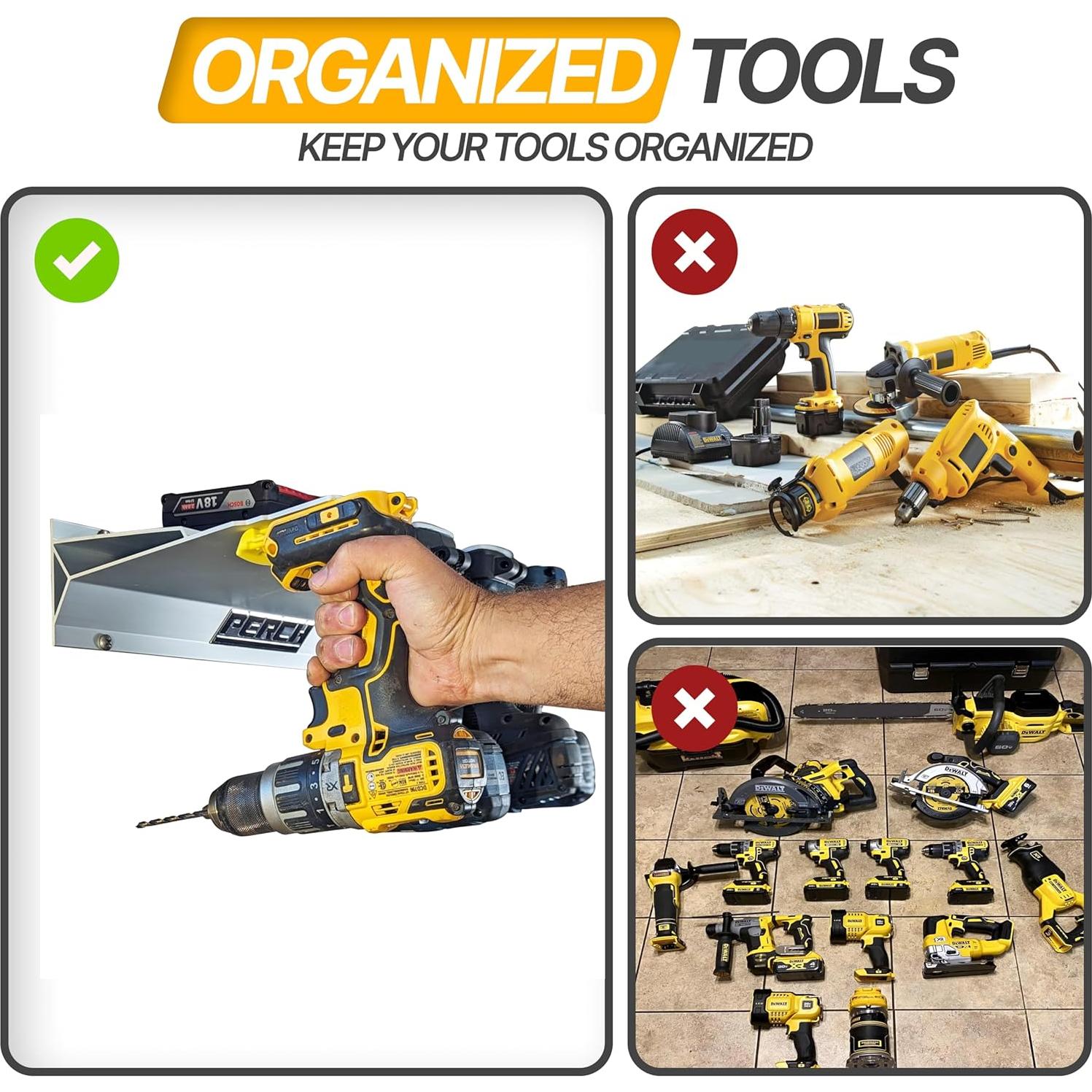 Soporte de Herramientas DeWalt 20v/60v - Paquete de 3