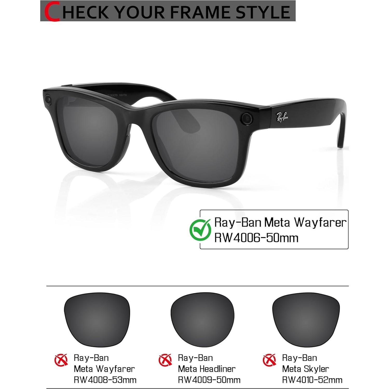 Lentes de Reemplazo Polarizados Vonxyz para Ray-Ban 50mm